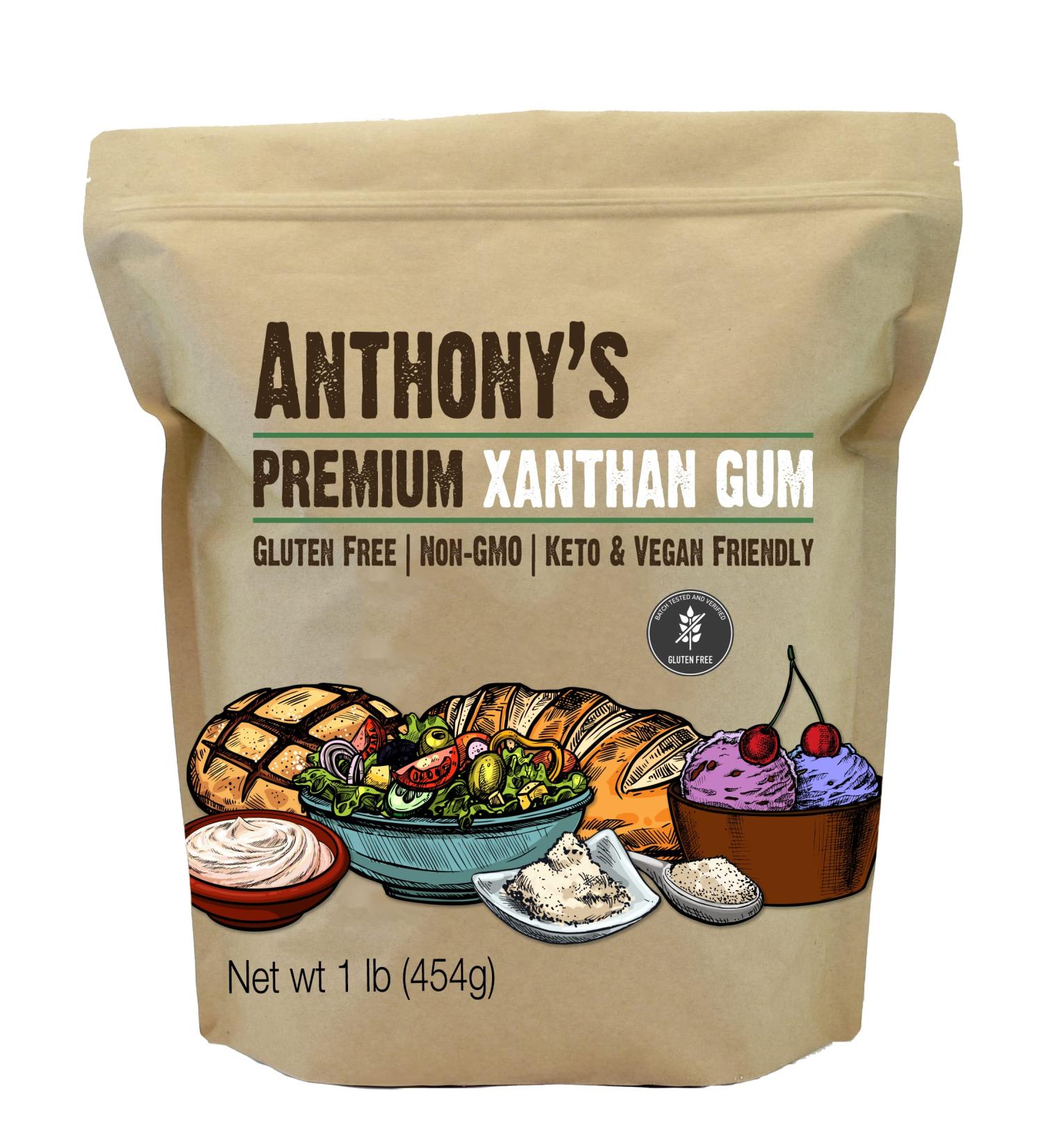 Anthony's Xanthan Gum 1 lb - Gluten Free, Keto Friendly - Made in USA (1 lb) - Buy Online on GoSupps.com
