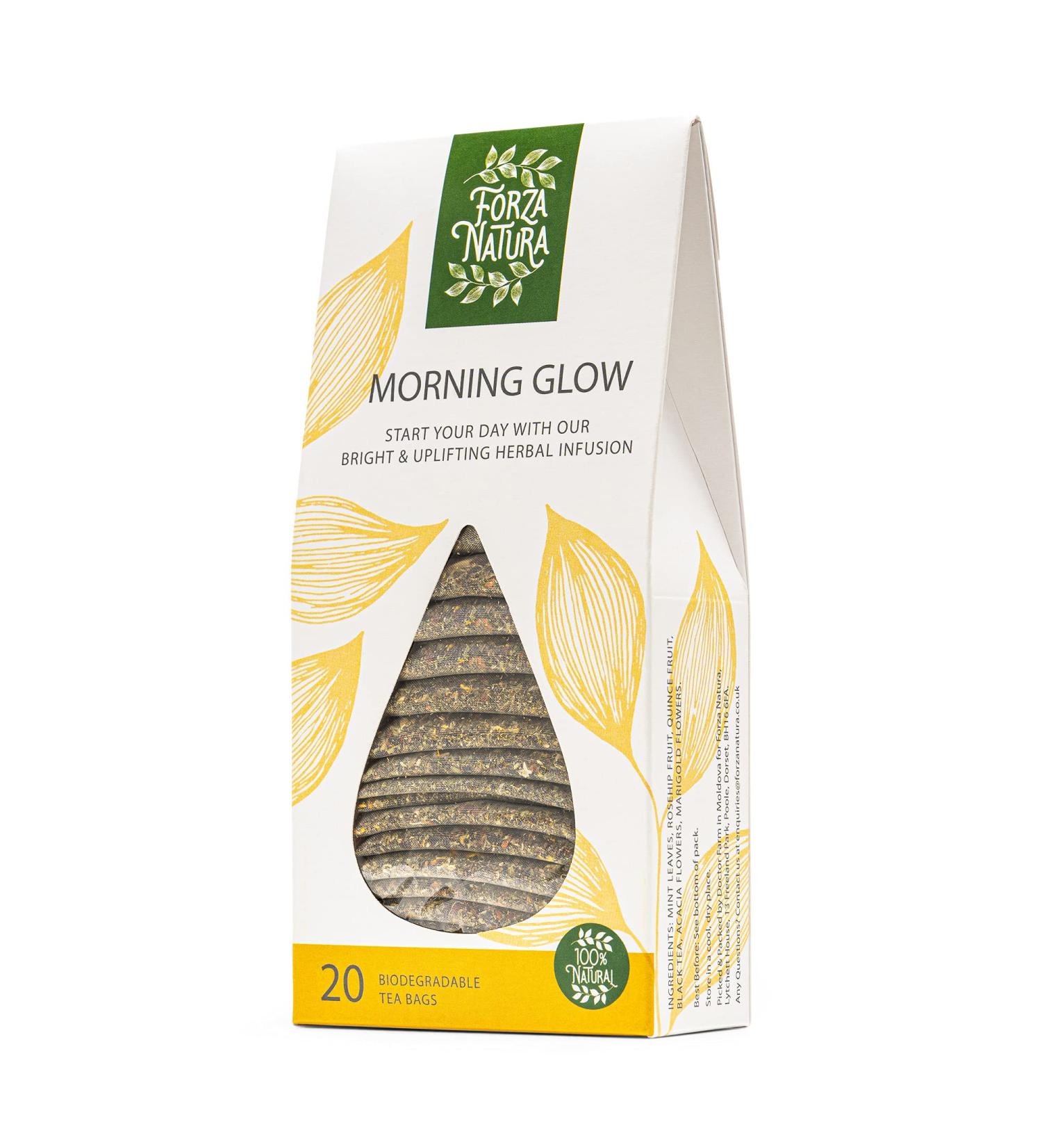 Morning Glow - Herbal Tea Bags - 100% Natural - 20 Bio Bags