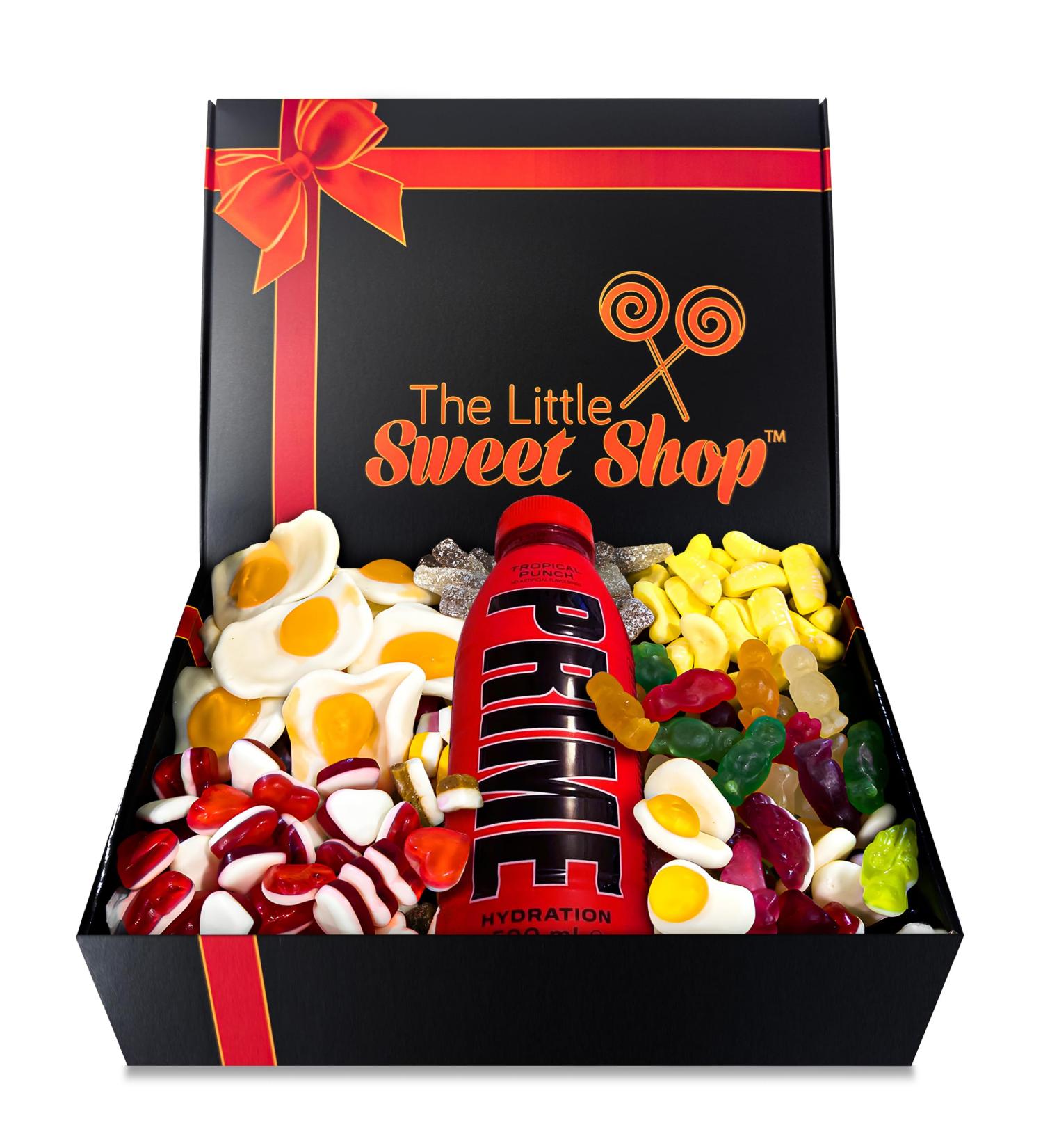 The Little Sweet Shop Pick n Mix Sweets Hamper with PRIME Energy Drink - Premium Gift Box with Over 1KG Retro Candy for Birthdays Weddings for Him Her Boys & Girls (Tropical Punch) - Buy Online on GoSupps.com