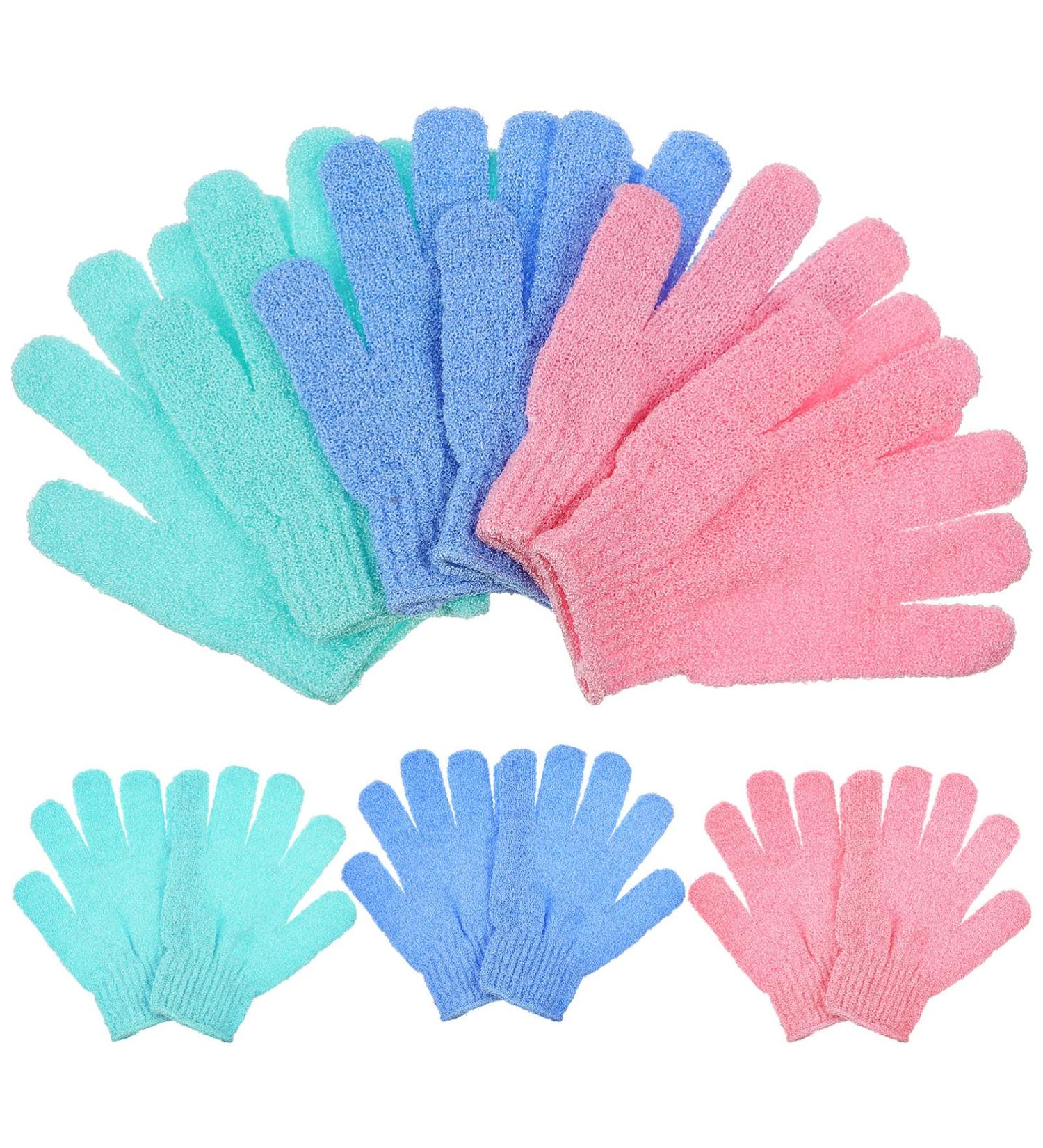 Healifty 6 Pairs Exfoliating Gloves for Body Shower - Bath and Shower Scrubber Gloves for Women - Buy Online on GoSupps.com