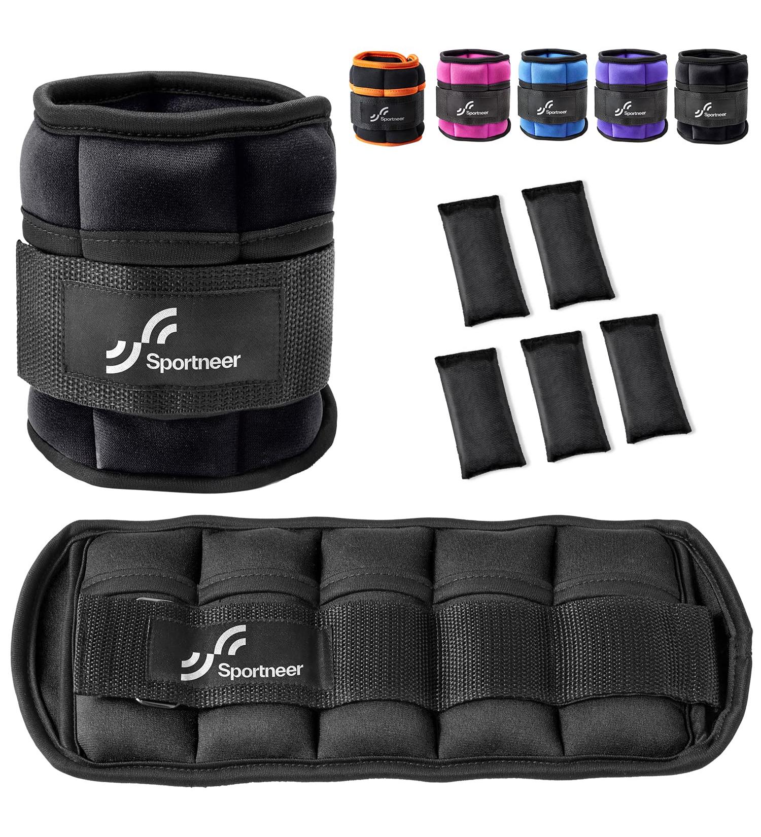 Sportneer Adjustable Ankle/Wrist Weights - 0.7-3kg Each 1.4-6kg Pair | Optimize Your Workout - Buy Online on GoSupps.com