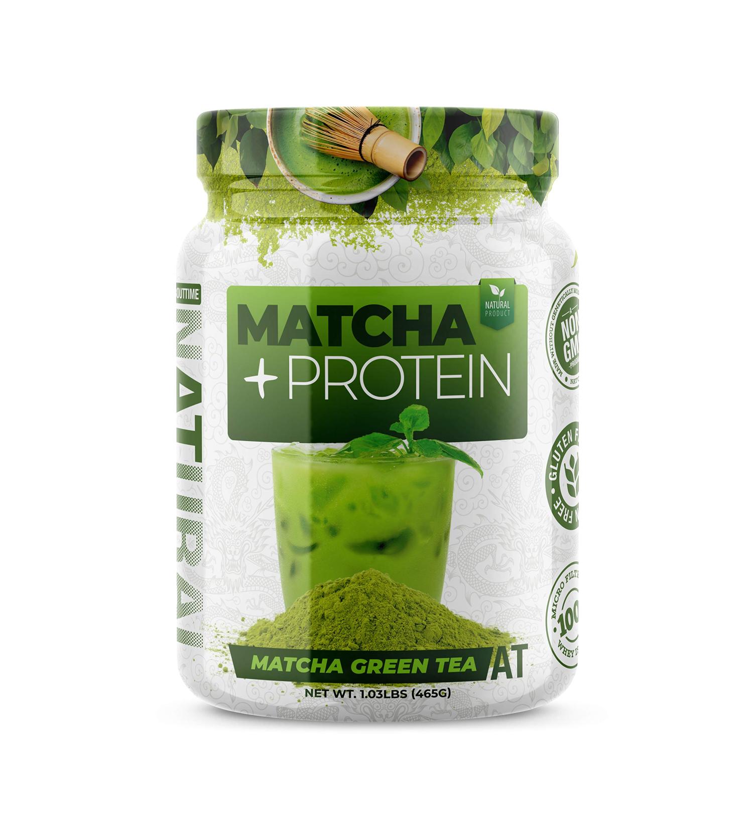 About Time Whey Isolate Protein Plus, Non-GMO, All Natural, Lactose/Gluten Free, 16g of Protein Per Serving (Matcha Green Tea) Matcha (Green Tea)