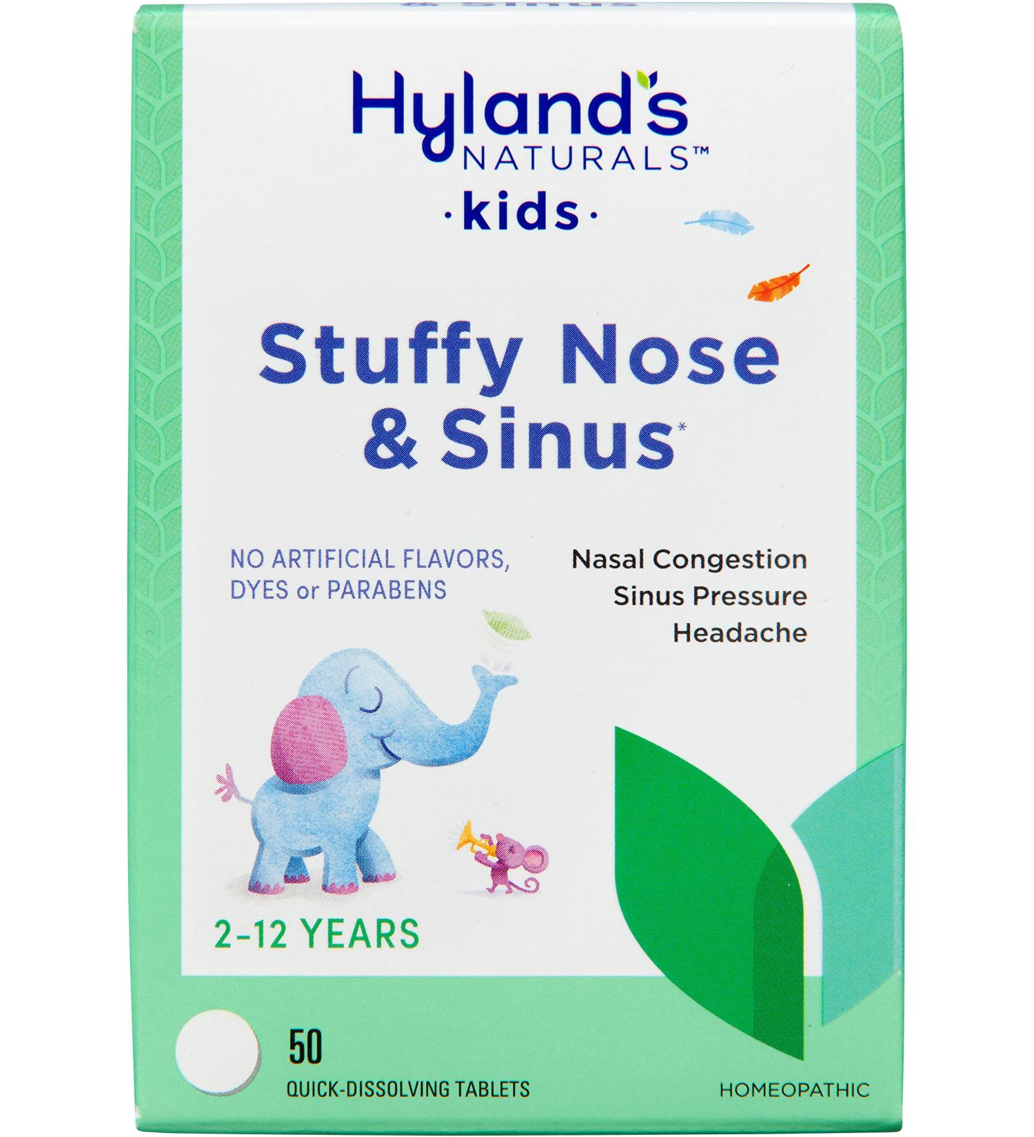 Hyland's 4 Kids Stuffy Nose & Sinus Relief - Quick-Dissolving Tablets for Ages 2-12 - Buy Online on GoSupps.com