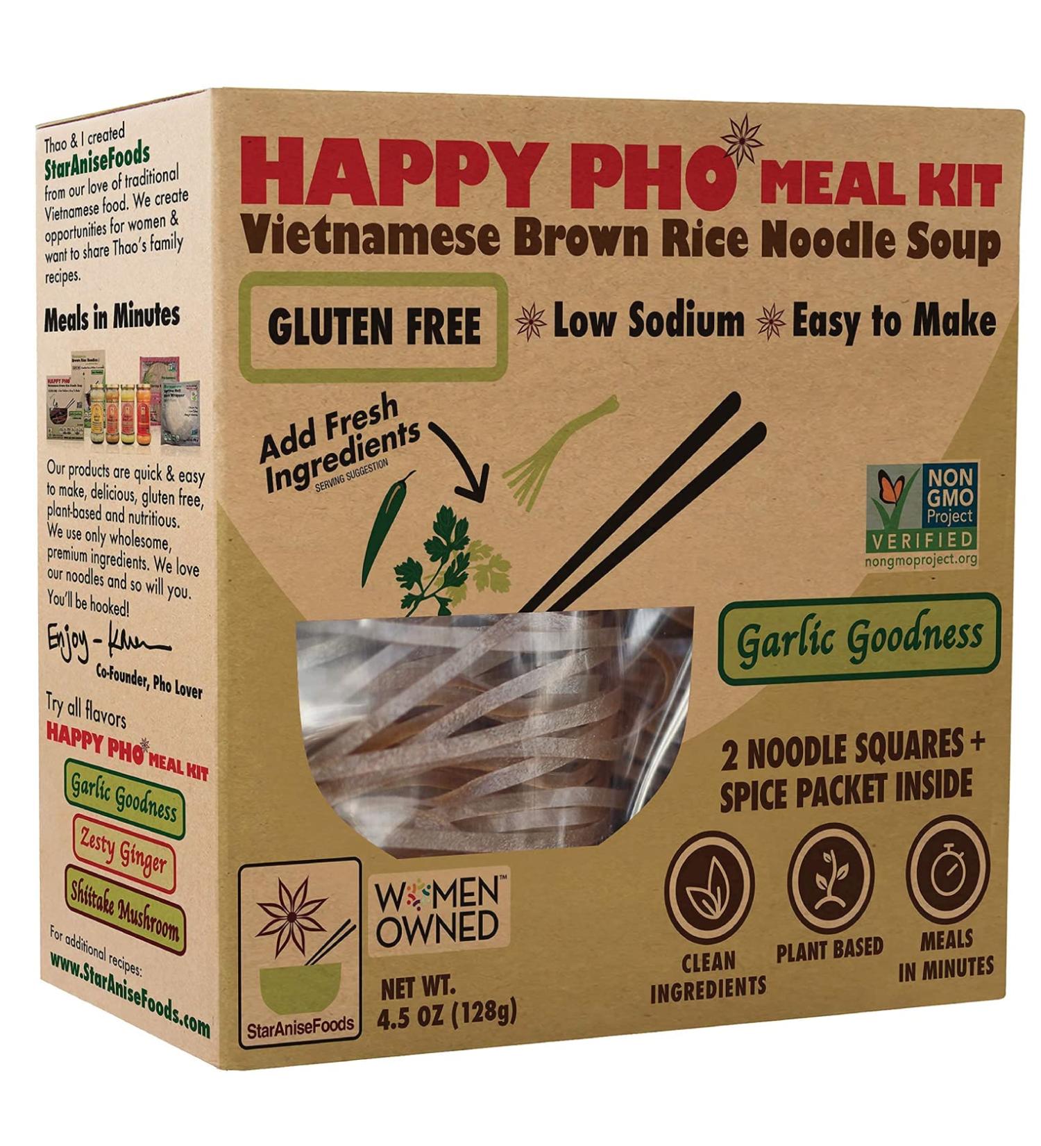Star Anise Gluten Free Asian Noodles - Brown Rice Pho Kit | Quick Meals & Pad Thai Alternative | Pack of 6 (12 Servings) - Buy Online on GoSupps.com