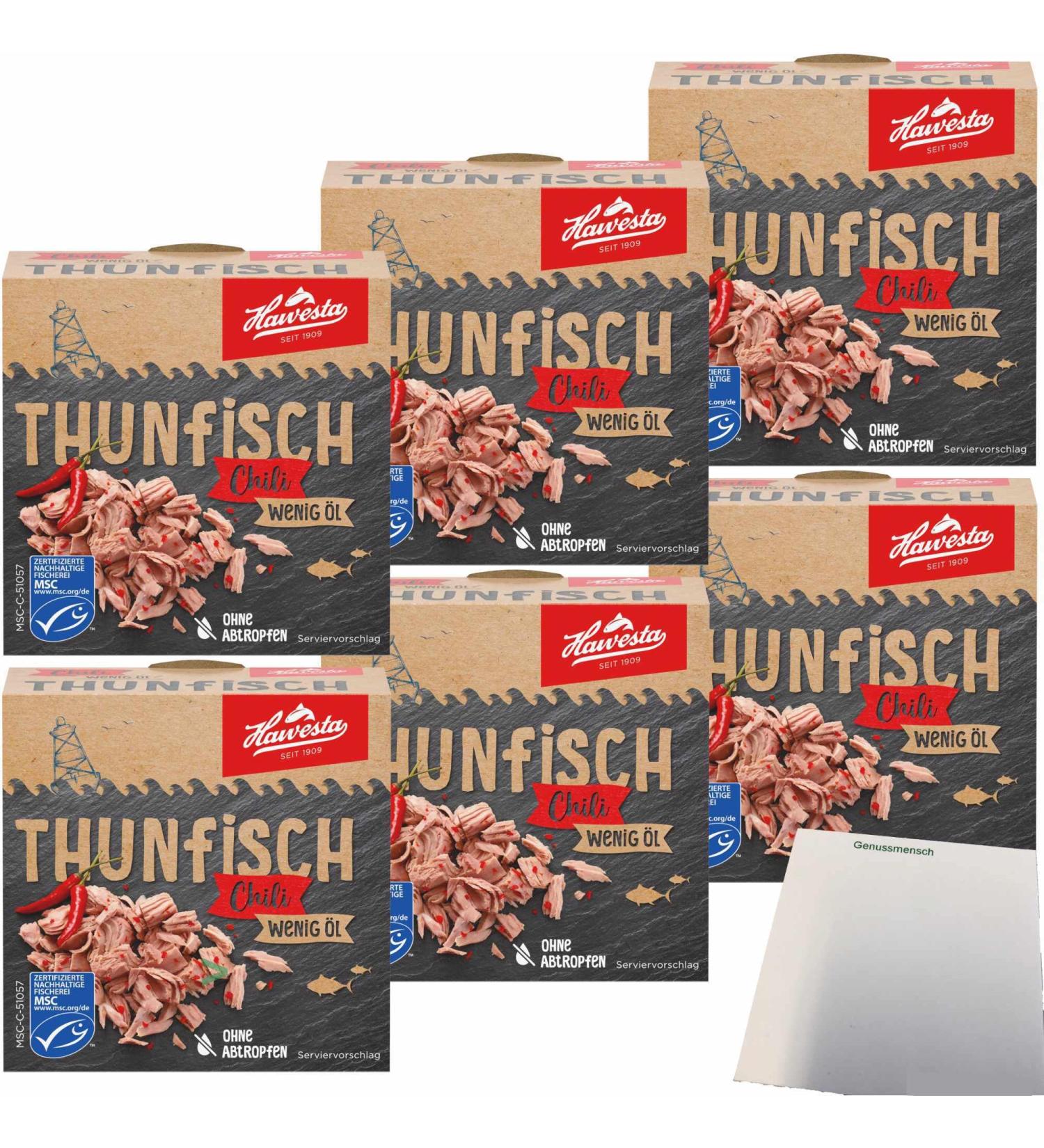 Hawesta Tuna Chilli Low Oil MSC 6-Pack (6x110g) - Premium Quality International Shipping - Buy Online on GoSupps.com
