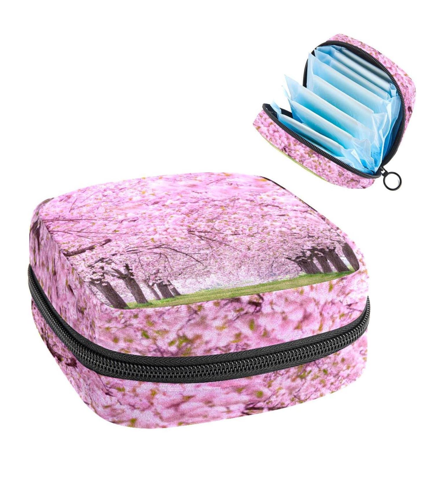 GIAPB Period Bag - Cherry Blossoms Japan Color - Sanitary Napkin Storage & Travel Makeup Pouch - Buy Online on GoSupps.com