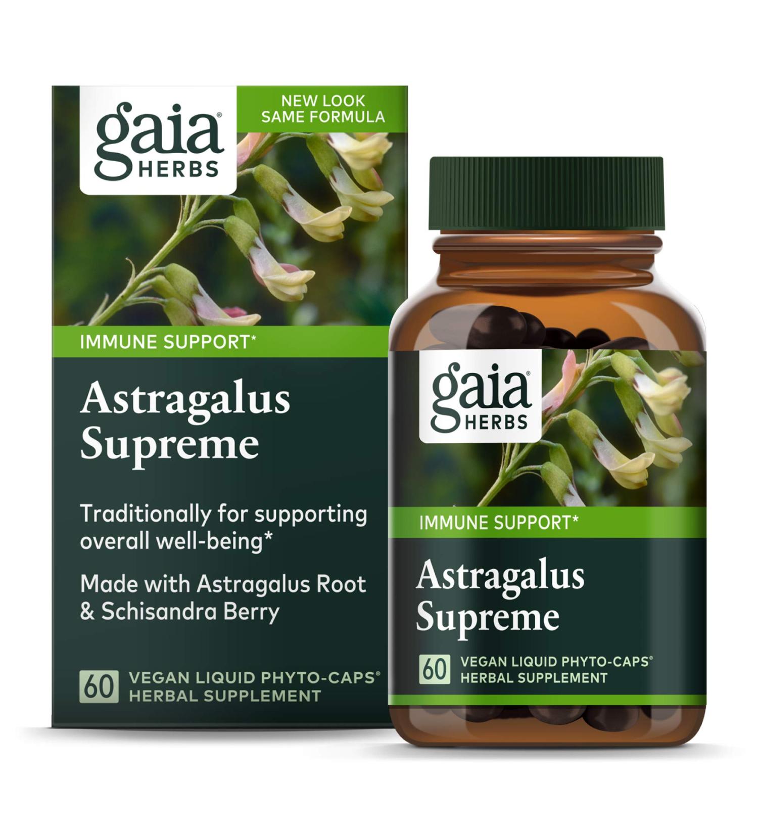 Gaia Herbs Astragalus Supreme 60 Vegan Phyto-Caps | Immune Support & Vitality - Buy Online on GoSupps.com