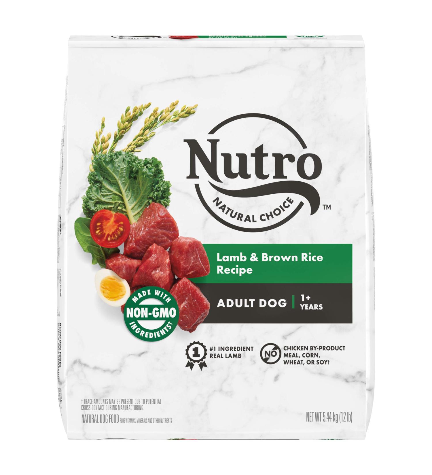 NUTRO NATURAL CHOICE Adult Dry Dog Food Lamb & Brown Rice Recipe 5.44kg (12LB) - Buy Online on GoSupps.com