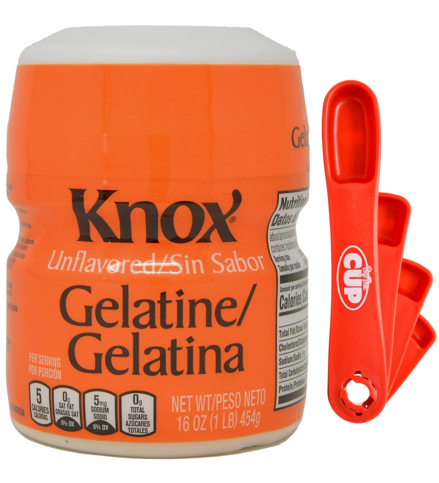 By The Cup Swivel Measuring Spoons Bundle with Knox Unflavored Gelatine 16 oz - Pack of 1 - Buy Online on GoSupps.com