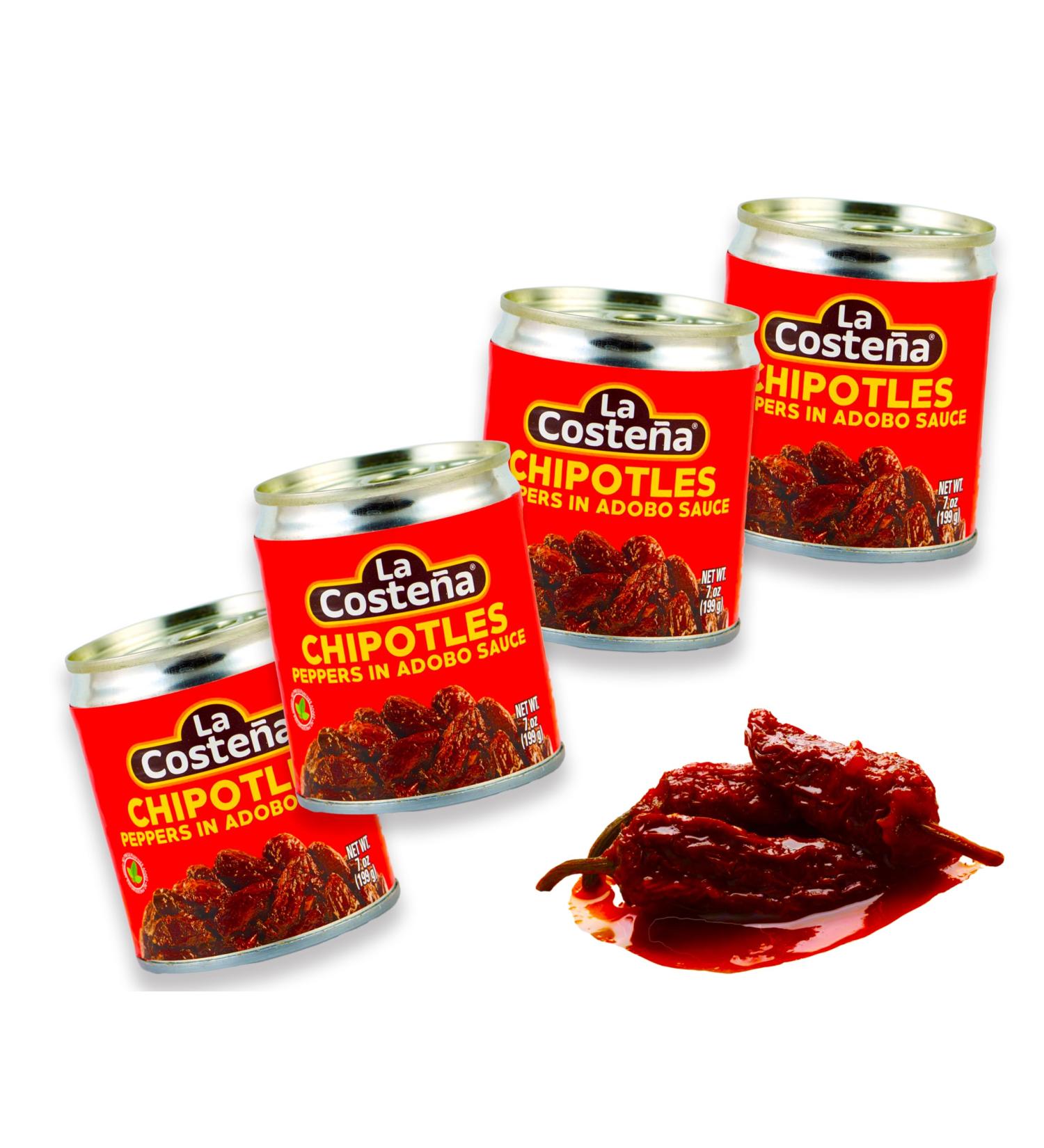 Piments chipotle en sauce adobo de La Coste a Lot de 4 (199 g chacun) Piments fum s et piquants dans une sauce tomate pic e Id al pour les plats mexicains - Buy Online on GoSupps.com