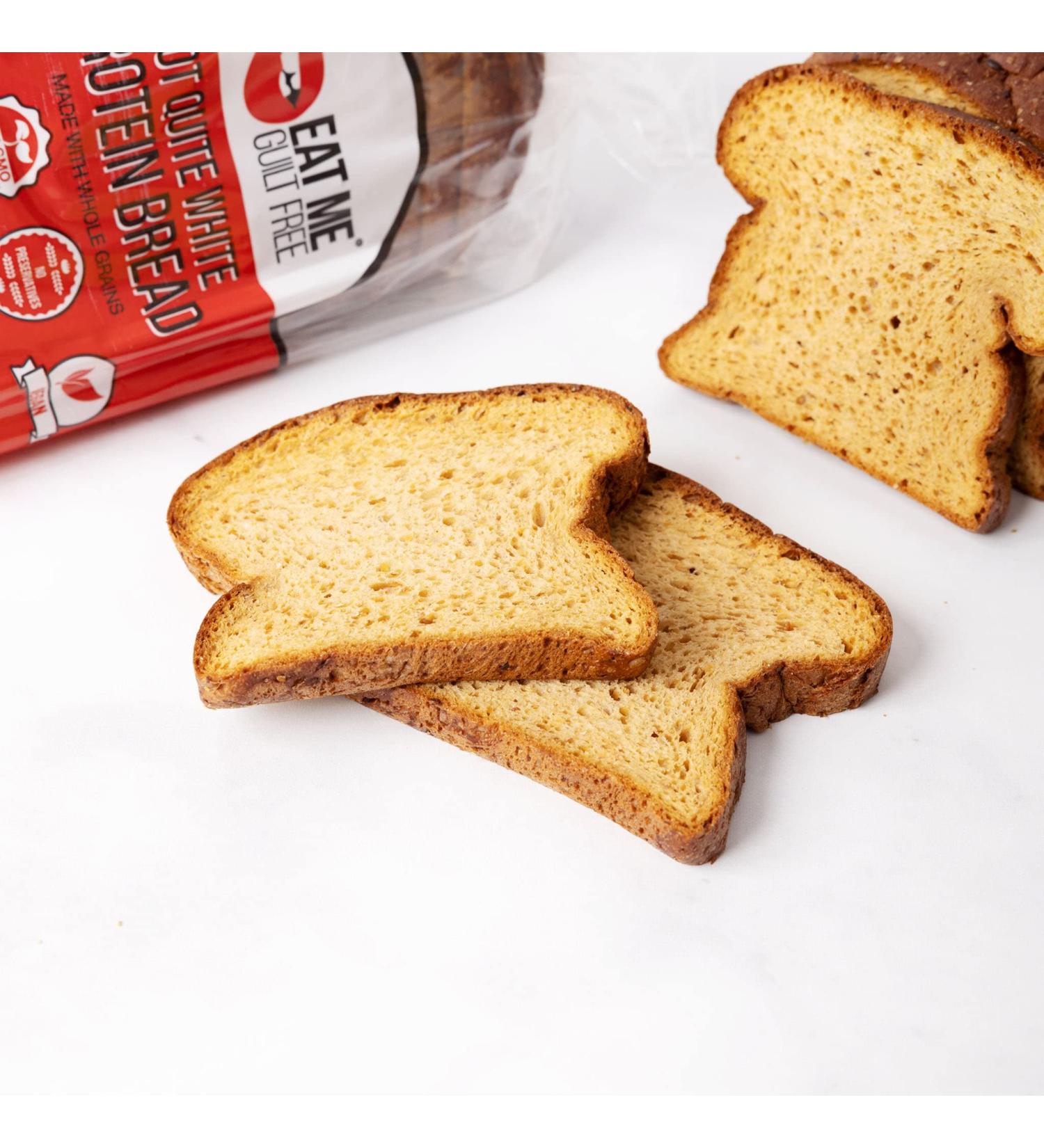 Eat Me Guilt Free Protein-Packed Not Quite White Bread - Low Carb  NON GMO  No preservatives Bread | 3 Loaves Wheat 1.1 Pound (Pack of 3) - Buy Online on GoSupps.com