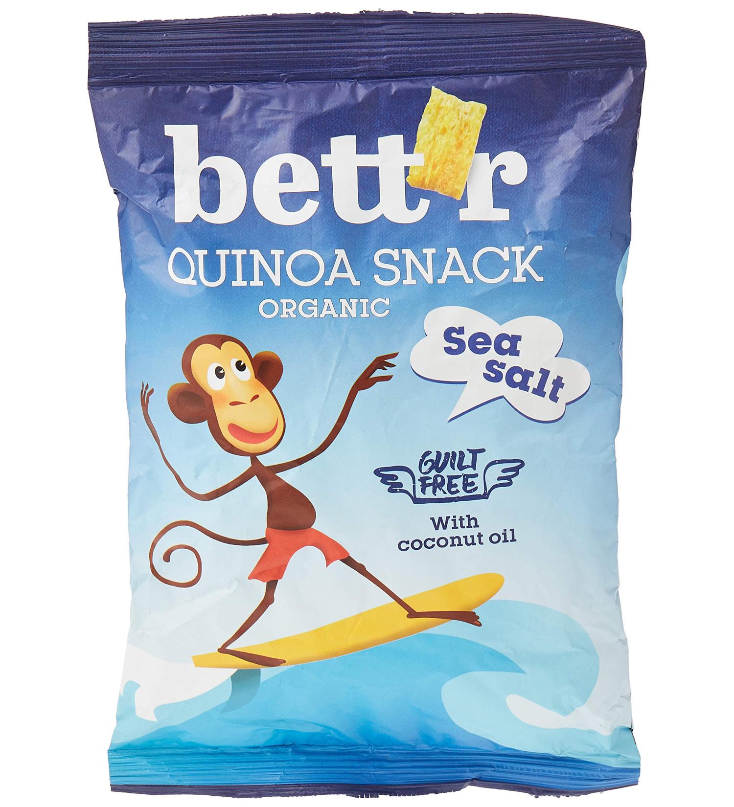  bett'r GUILT FREE Organic sea salt quinoa chips (gluten-free) 50g Bettr - Buy Online on GoSupps.com