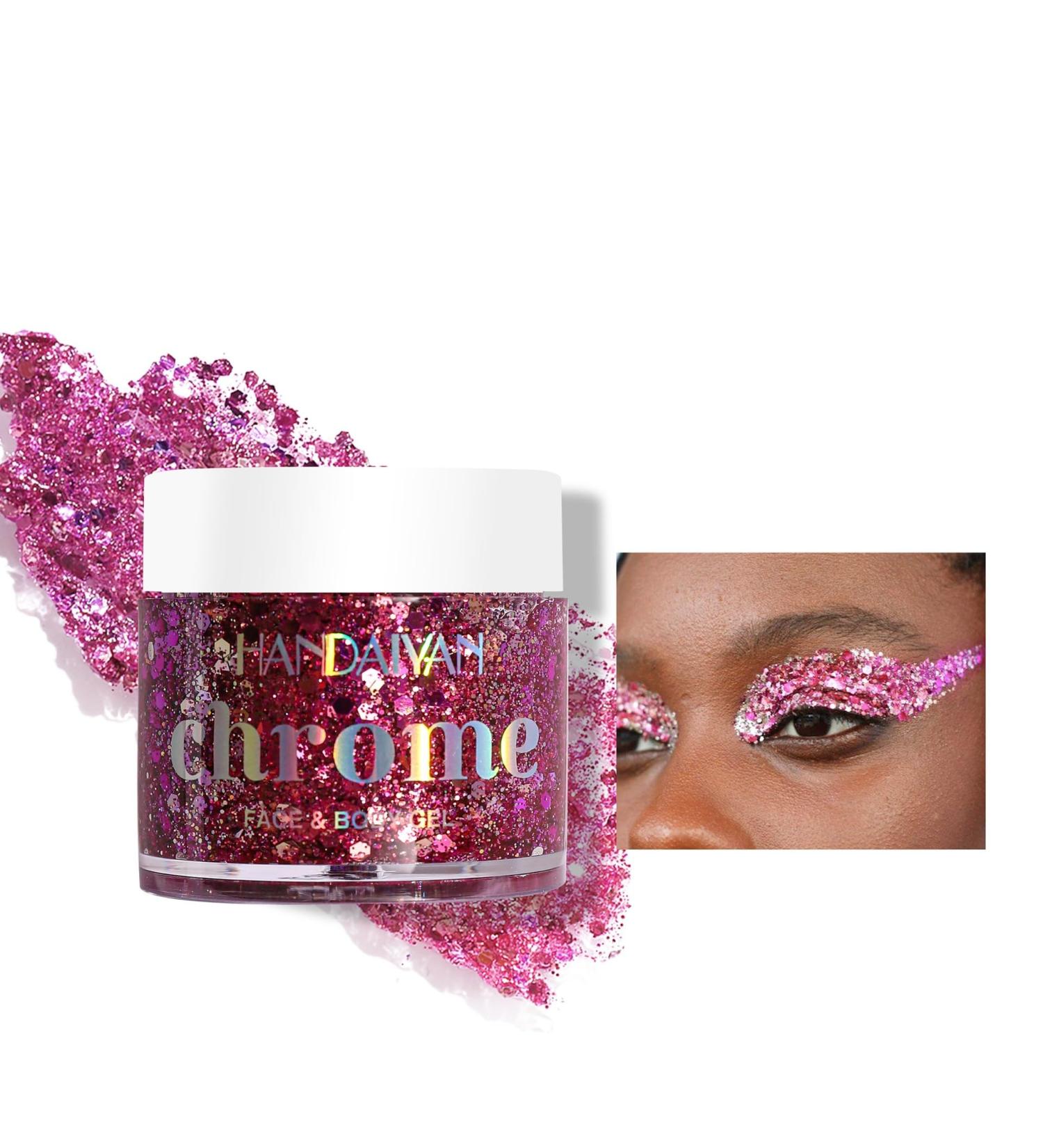 Mermaid Sequins Liquid Holographic Glitter Gel - Chunky Glitter for Face, Hair, Nails - #04 - Buy Online on GoSupps.com
