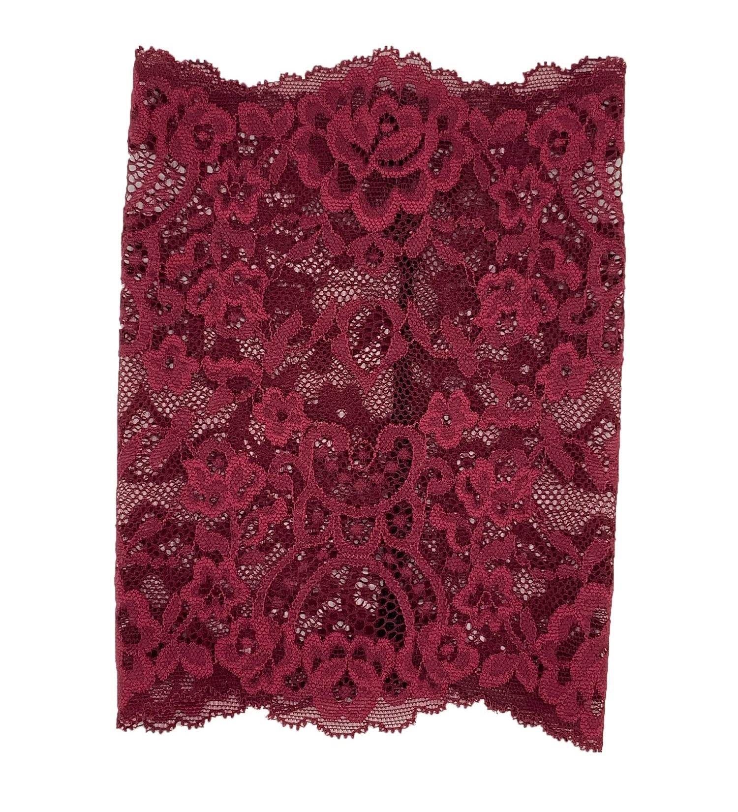 Picc Line Lace Sleeve Cover for Chemo Diabetes Freestyle Libre (RED WINE 7.25" LONG)