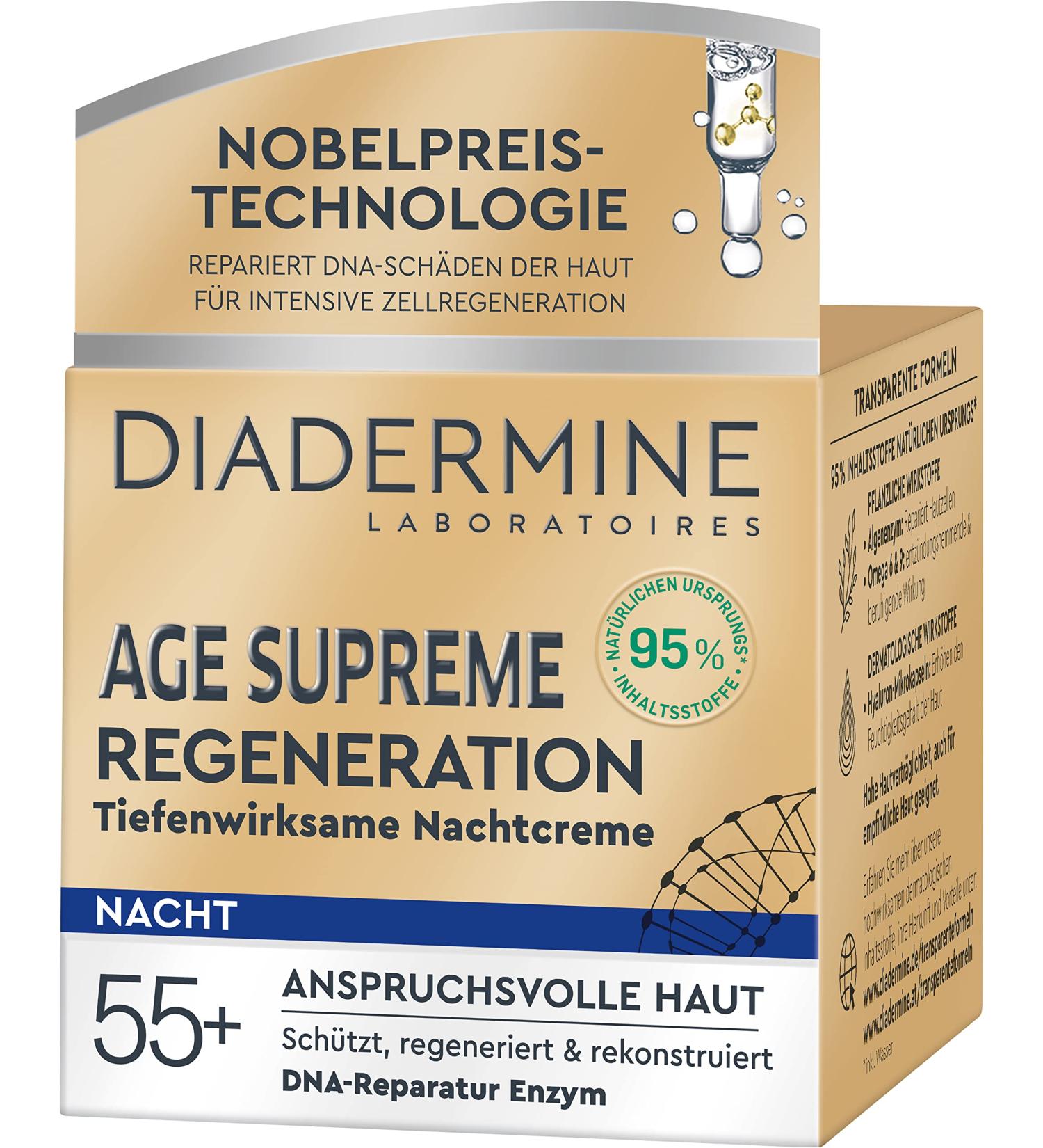 DIADERMINE Age Supreme Regeneration Night Cream Deep Effective Night Cream 50 ml Single - Buy Online on GoSupps.com