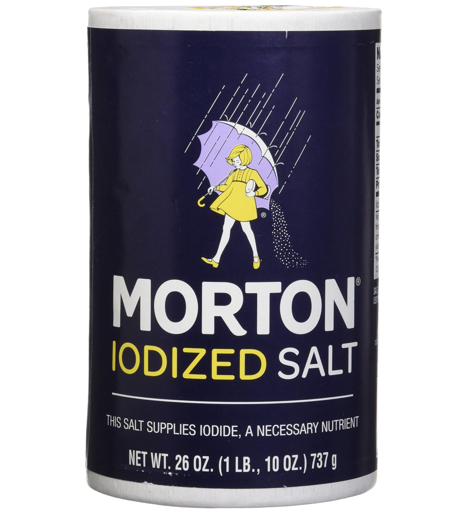 Morton Iodized Salt 26 oz - Pack of 2 | Essential Cooking Ingredient - Buy Online on GoSupps.com