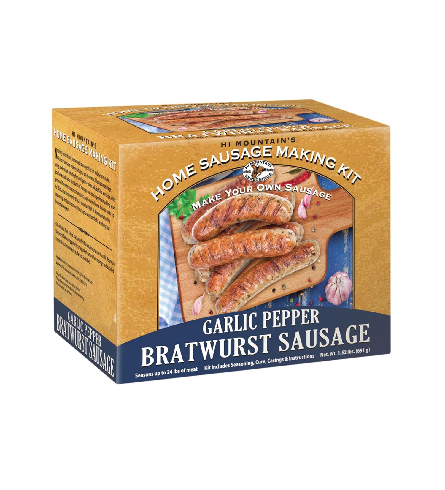 Hi Mountain Sausage Kits - Garlic Pepper Bratwurst