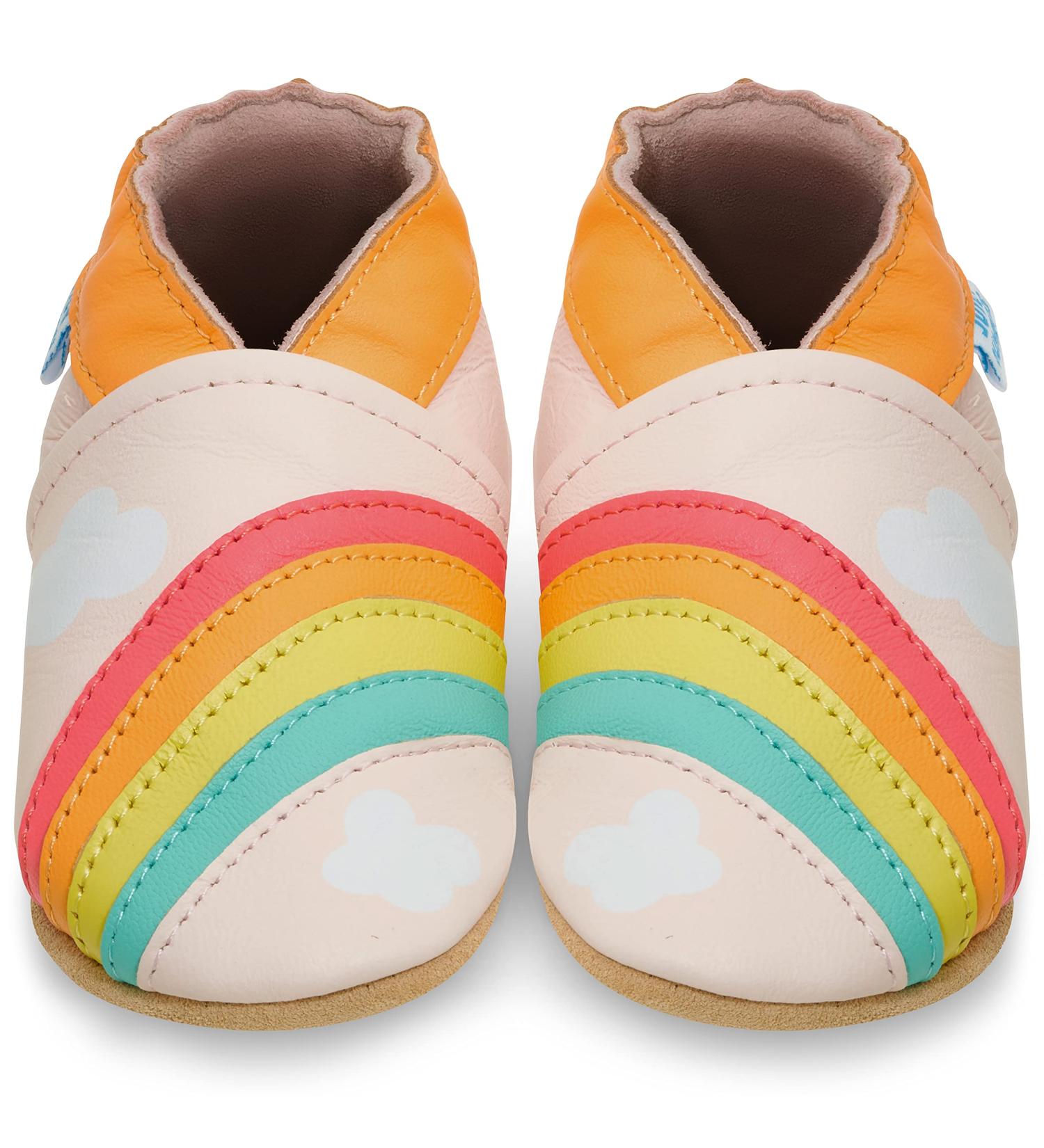 Soft Sole Leather Baby Walking Shoes 18-24 Months - Rainbow | Boy Girl Toddler Shoes - Buy Online on GoSupps.com