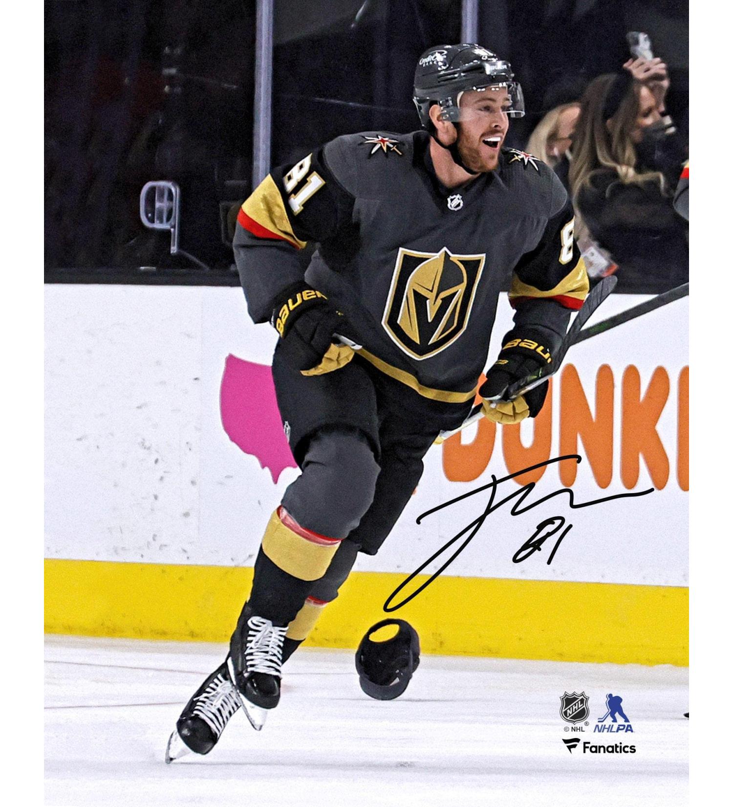 Jonathan Marchessault Vegas Golden Knights Autographed 8" x 10" Game 4 vs. Colorado Avalanche Hat Trick Celebration Photograph - Autographed NHL Hats