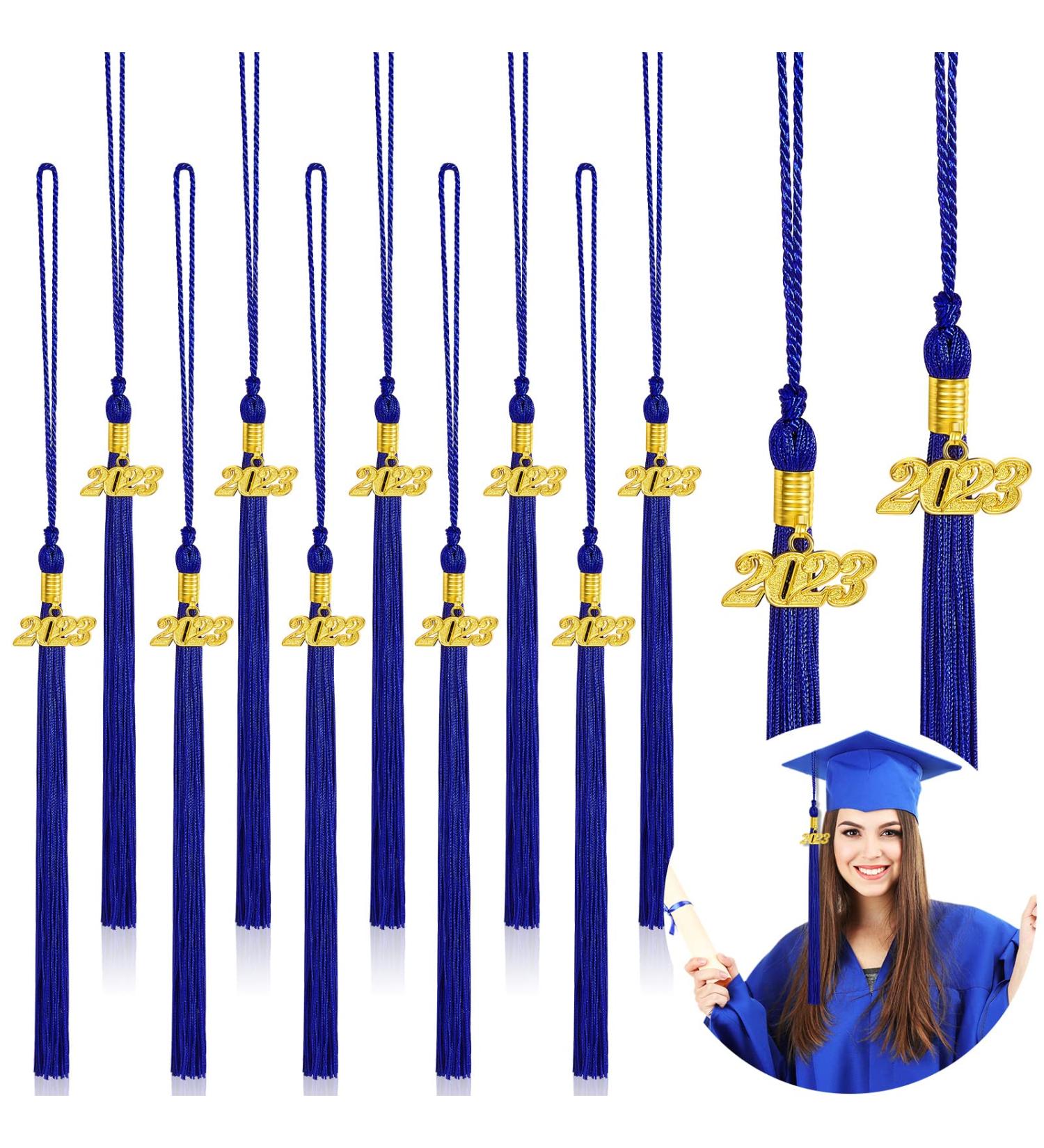 20 Pcs Blue Graduation Tassel with Gold 2023 Year Charm - Perfect for Graduate Parties and Ceremonies - Buy Online on GoSupps.com