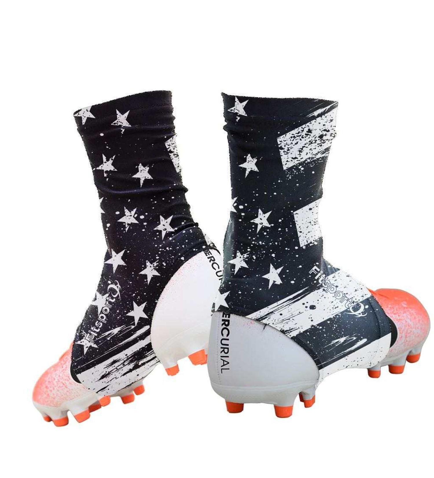 FITSPORT Football Spats - Cleat Socks for Football, Soccer, Baseball & Softball - Black & White (Small-Medium) - Buy Online on GoSupps.com