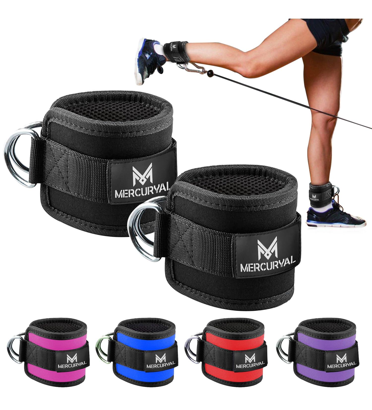 Mercury Pack 2 Fitness Foot Lift Cable Train - Ankle Straps & Foot Cuffs for Leg Workouts - Durable Gym Accessories for Men & Women - Buy Online on GoSupps.com