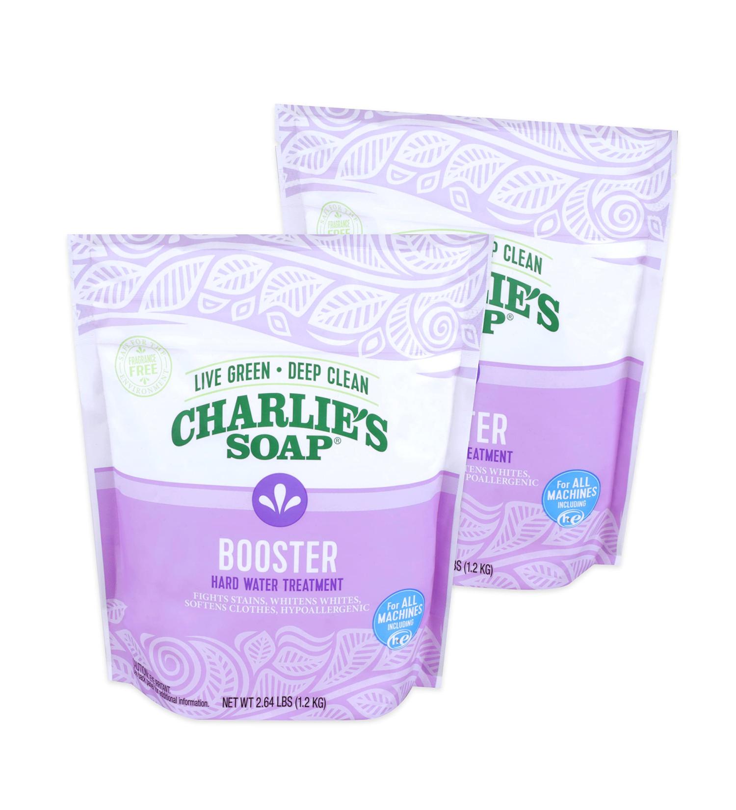 Charlie's Soap Booster & Hard Water Treatment (2.64 Lbs 2 Pack) - Natural Laundry Softener & Booster - Buy Online on GoSupps.com