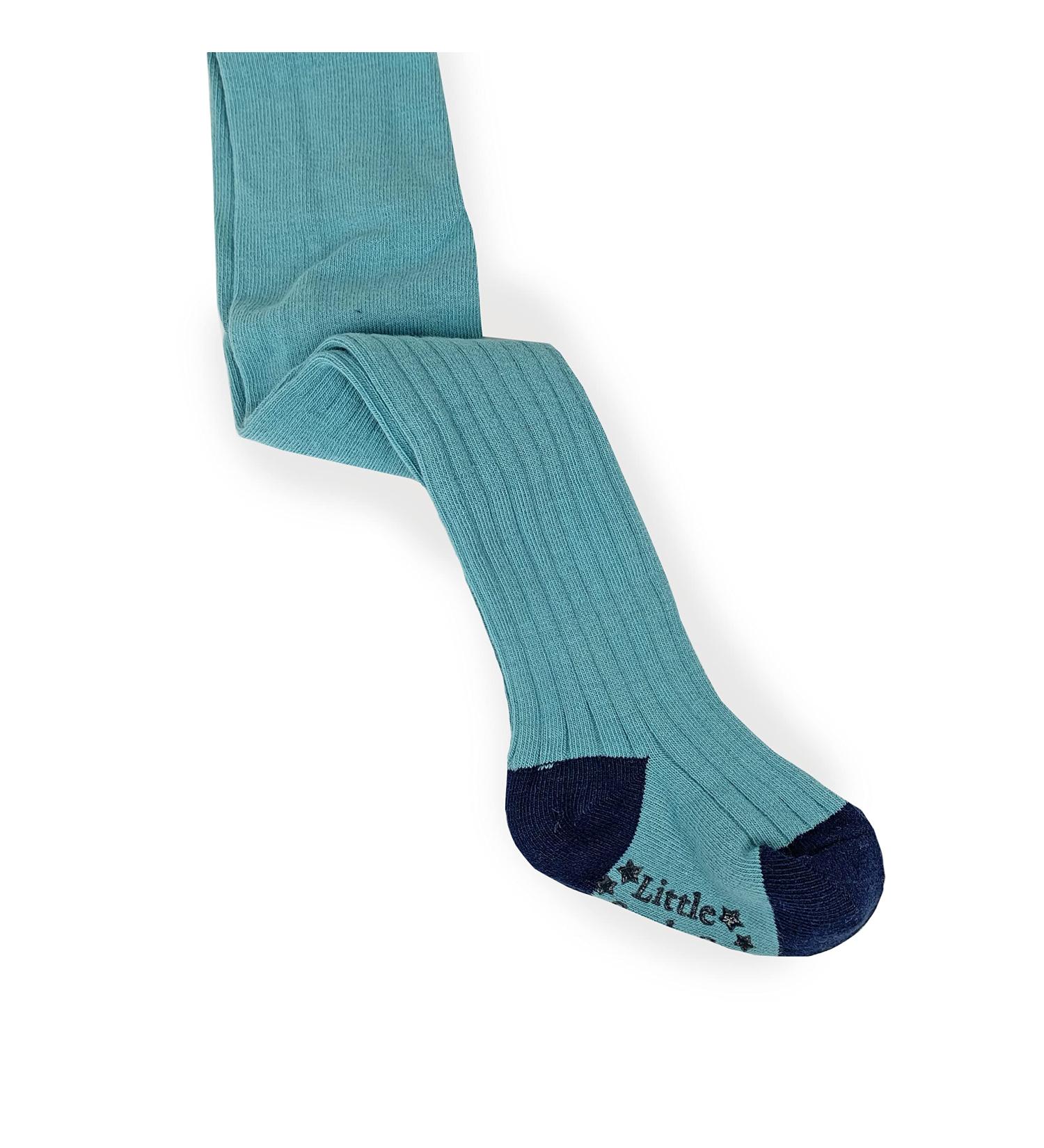 Non-Slip Ribbed Baby & Toddler Girls Tights - Cozy Winter Warm Anti-Skid Tights | 0-6 Months Aqua - Buy Online on GoSupps.com