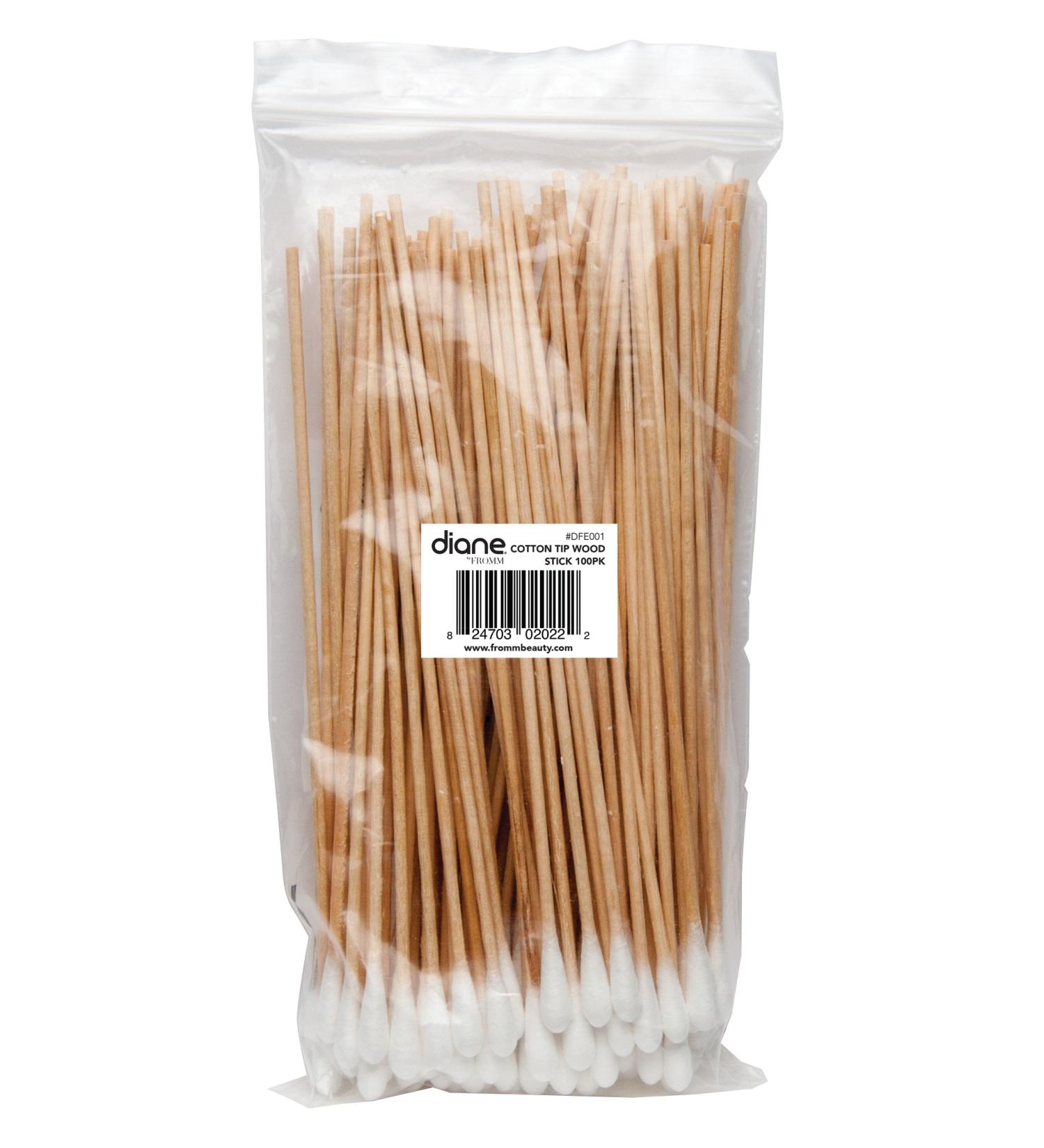 Diane 100-Piece Cotton Tip Wood Sticks - Premium Quality Ideal for Beauty and Craft Use | International Shipping Available - Buy Online on GoSupps.com