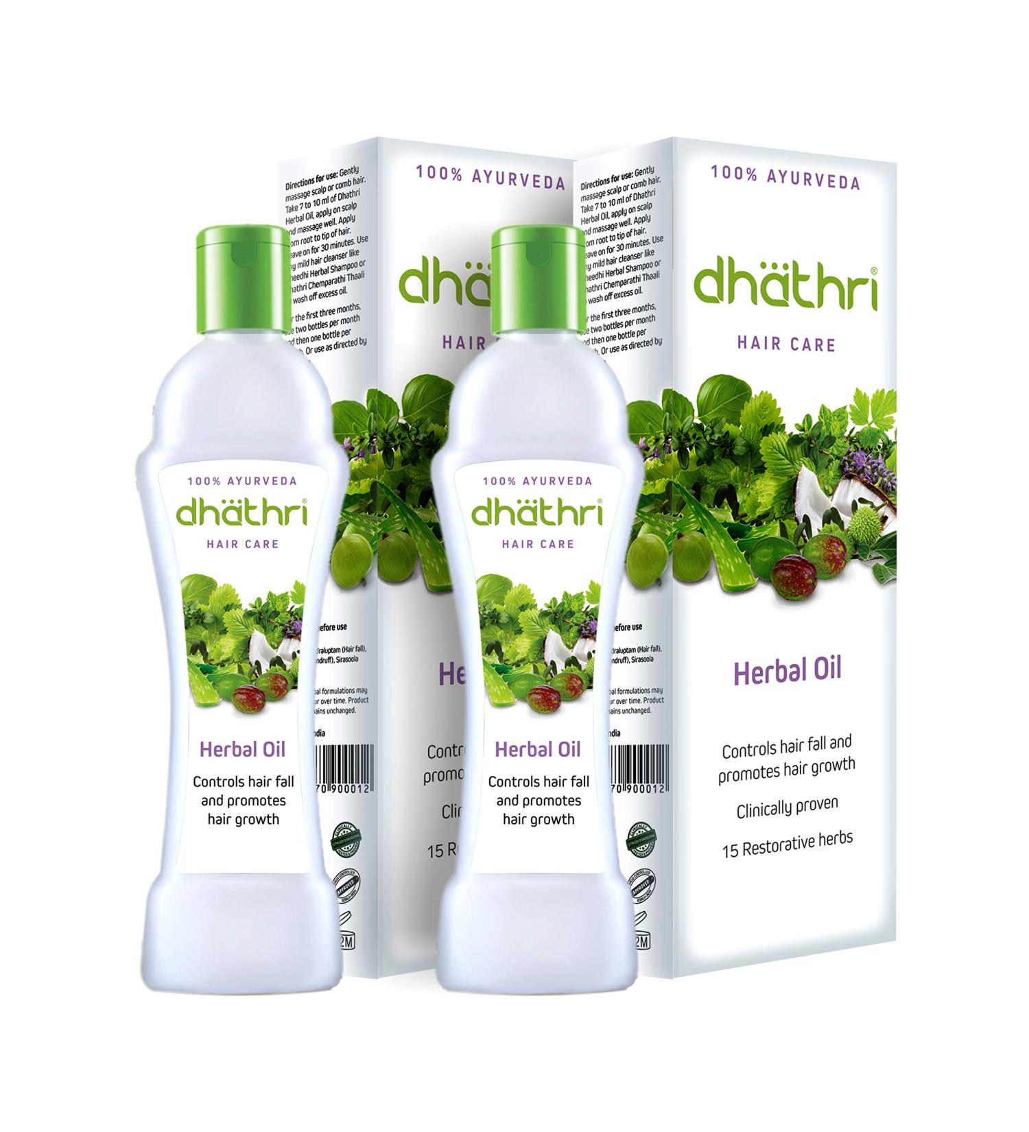Dhathri Hair Care Plus Herbal Oil 100ml (Pack of 2) by Dhathri - Buy Online on GoSupps.com