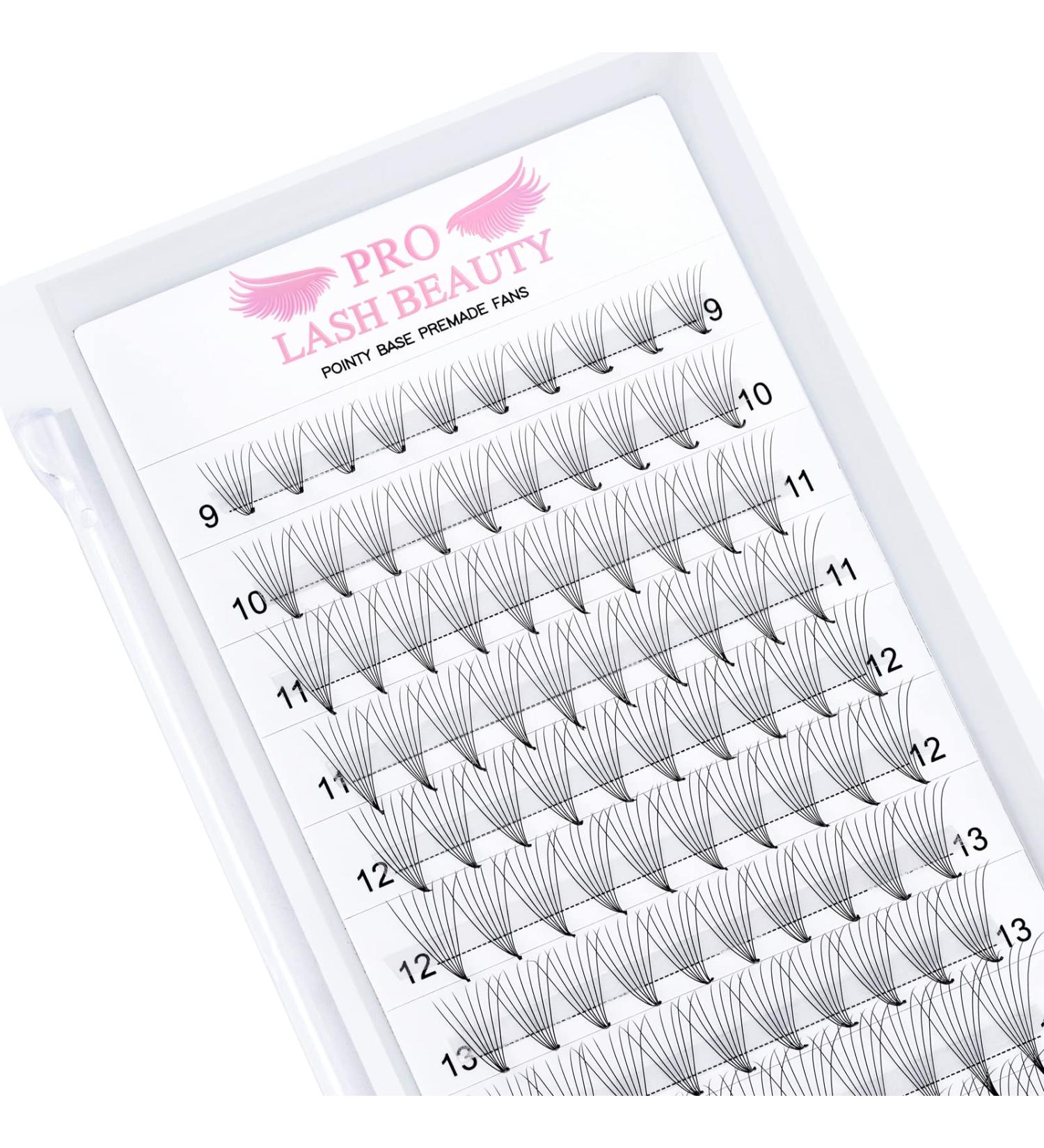 7D-C-0.07 Pre Made Fan Eyelash Extensions | Pointy Base Russian Volume Lashes | C D Curl | 8-15 Mix | 0.05 0.07 0.10 Lash Extensions - Buy Online on GoSupps.com