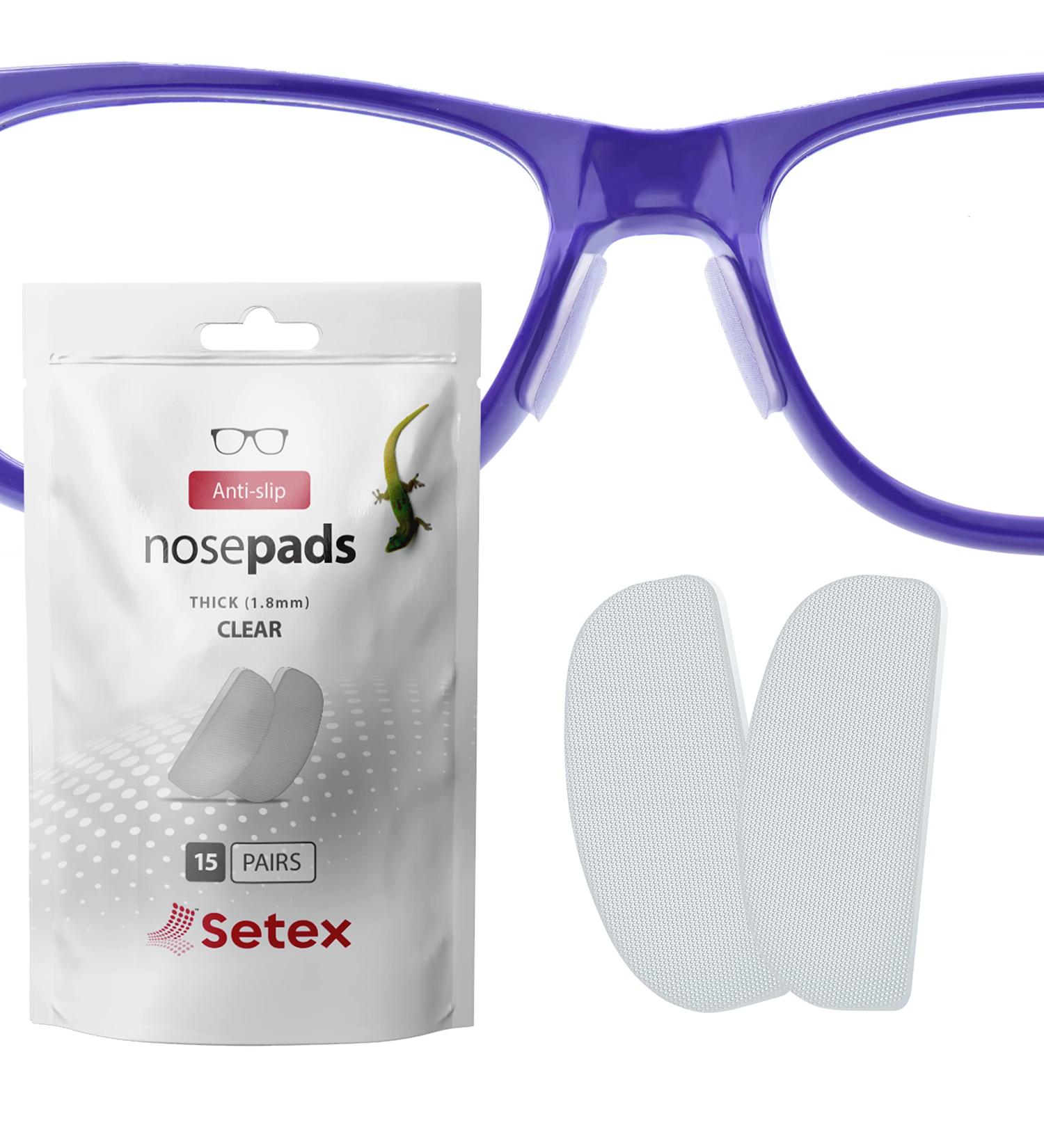 Setex Gecko Grip Non-Slip Eyeglass Nose Pads - 1.8mm Thick Transparent Bulk Pack of 15 Pairs | Innovative Micro-Structured Fibres for Ultimate Comfort - Buy Online on GoSupps.com