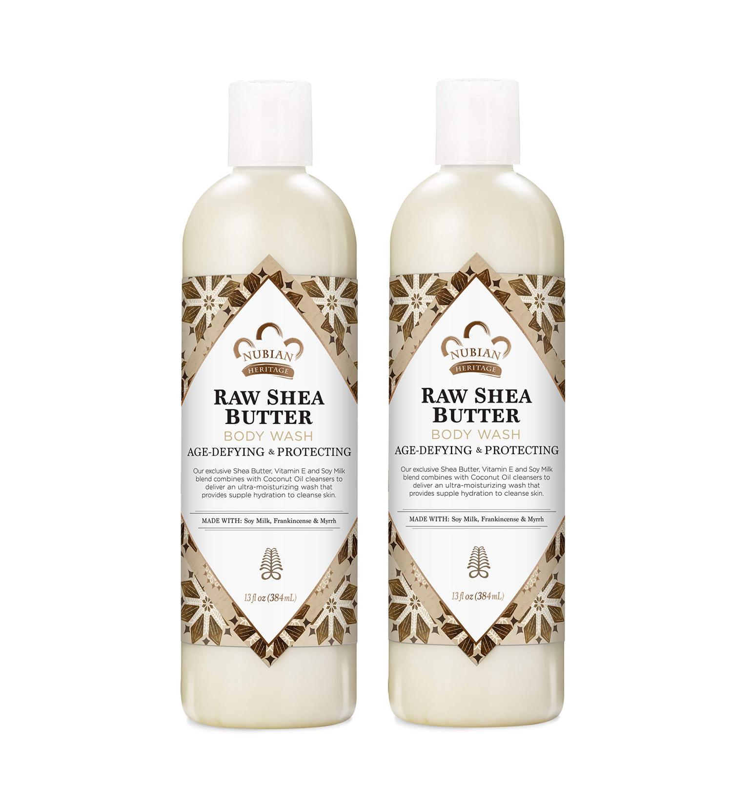 Nubian Heritage Raw Shea Butter Body Wash for Dry Skin - 13 oz (2 Pack) | Paraben-Free - Buy Online on GoSupps.com