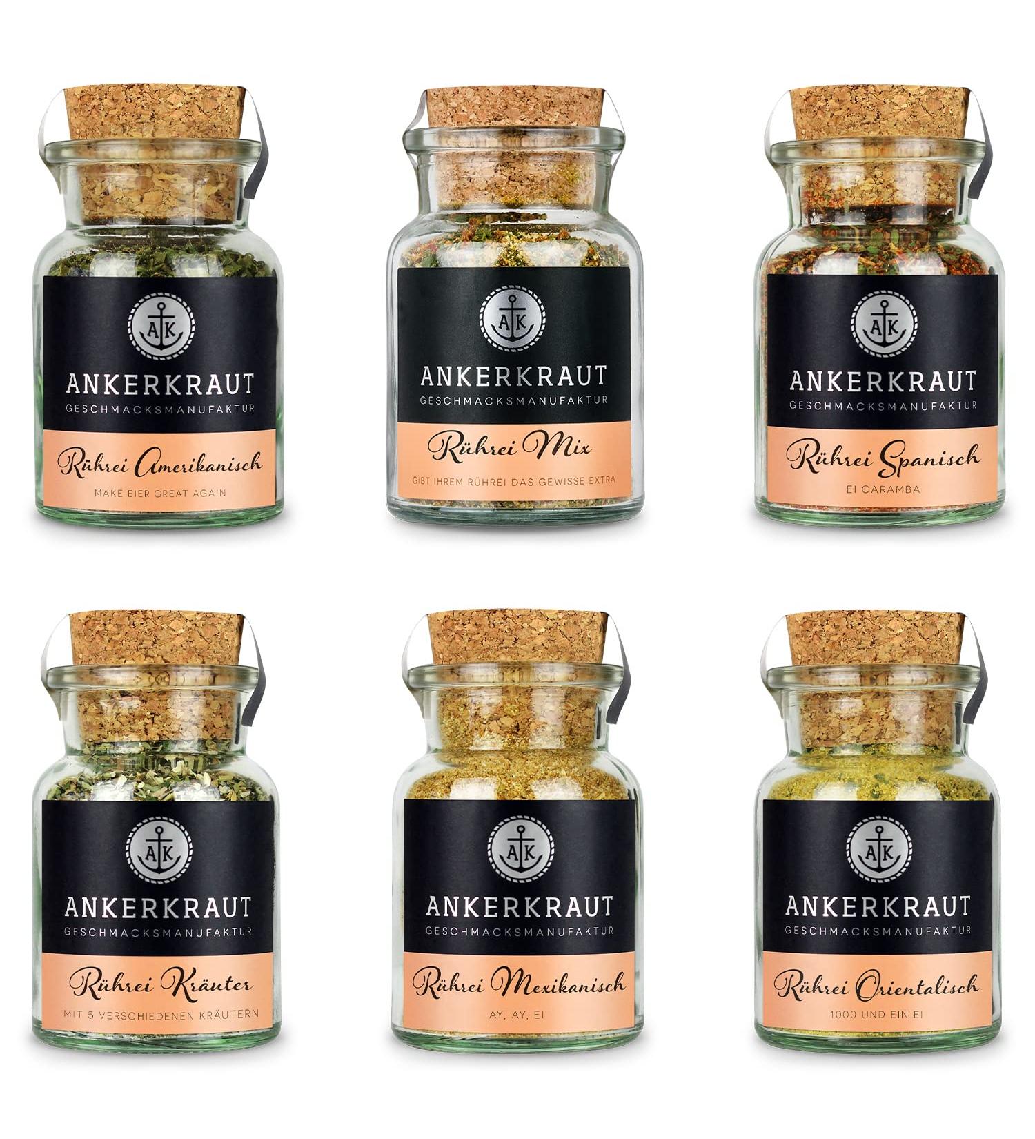 Ankerkraut Scrambled Egg Spice Set - 6 Exotic Seasonings for Perfect Egg Dishes | Ideal Gift for Any Occasion - Buy Online on GoSupps.com
