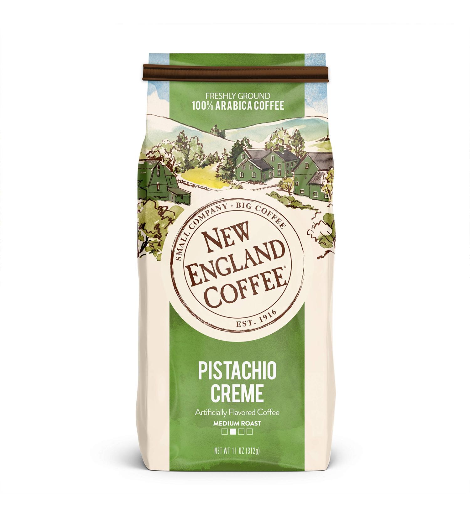 New England Coffee Pistachio Cr me Medium Roast Ground Coffee Sachet de 325 ml Cr me la pistache 11 Ounce (Pack of 1) - Buy Online on GoSupps.com