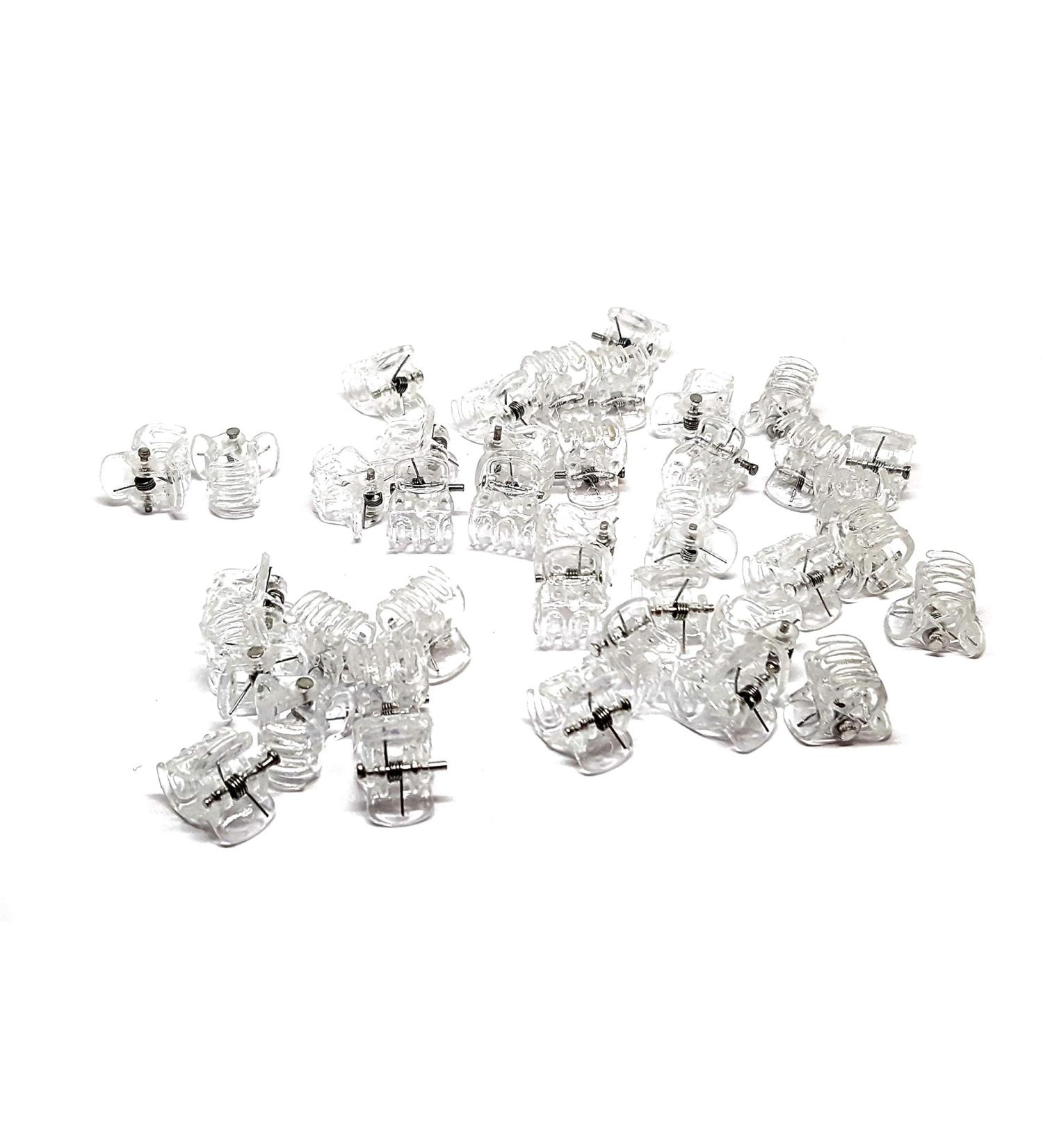 Buy 25 Mini Transparent Hair Clips for Girls & Women | Orchid Clips - Perfect for All Hairstyles - Buy Online on GoSupps.com