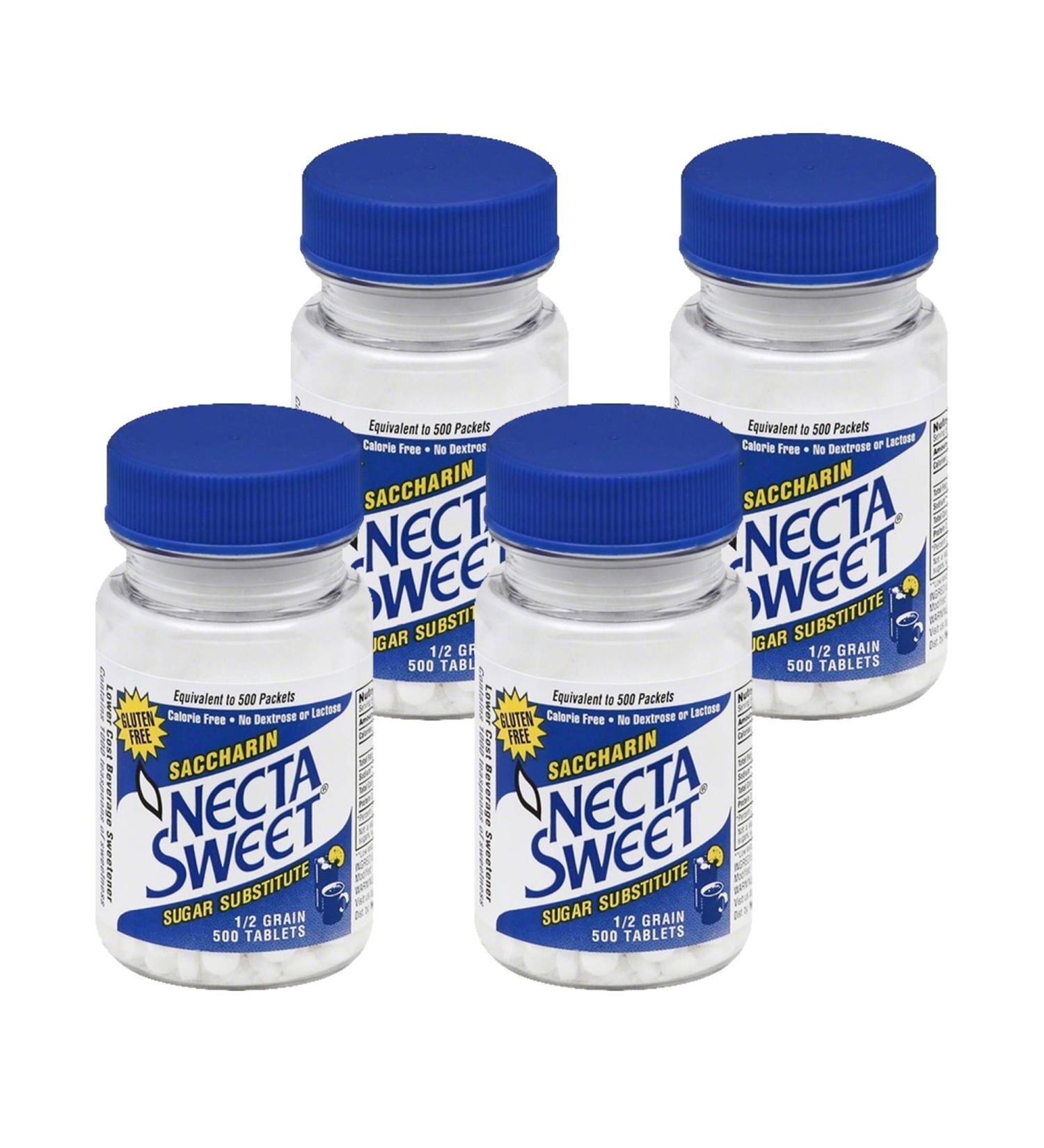 Necta Sweet Saccharin Tablets 1/2 Grain 1000 Tablet Bottle - Pack of 4 | Buy Now - Buy Online on GoSupps.com