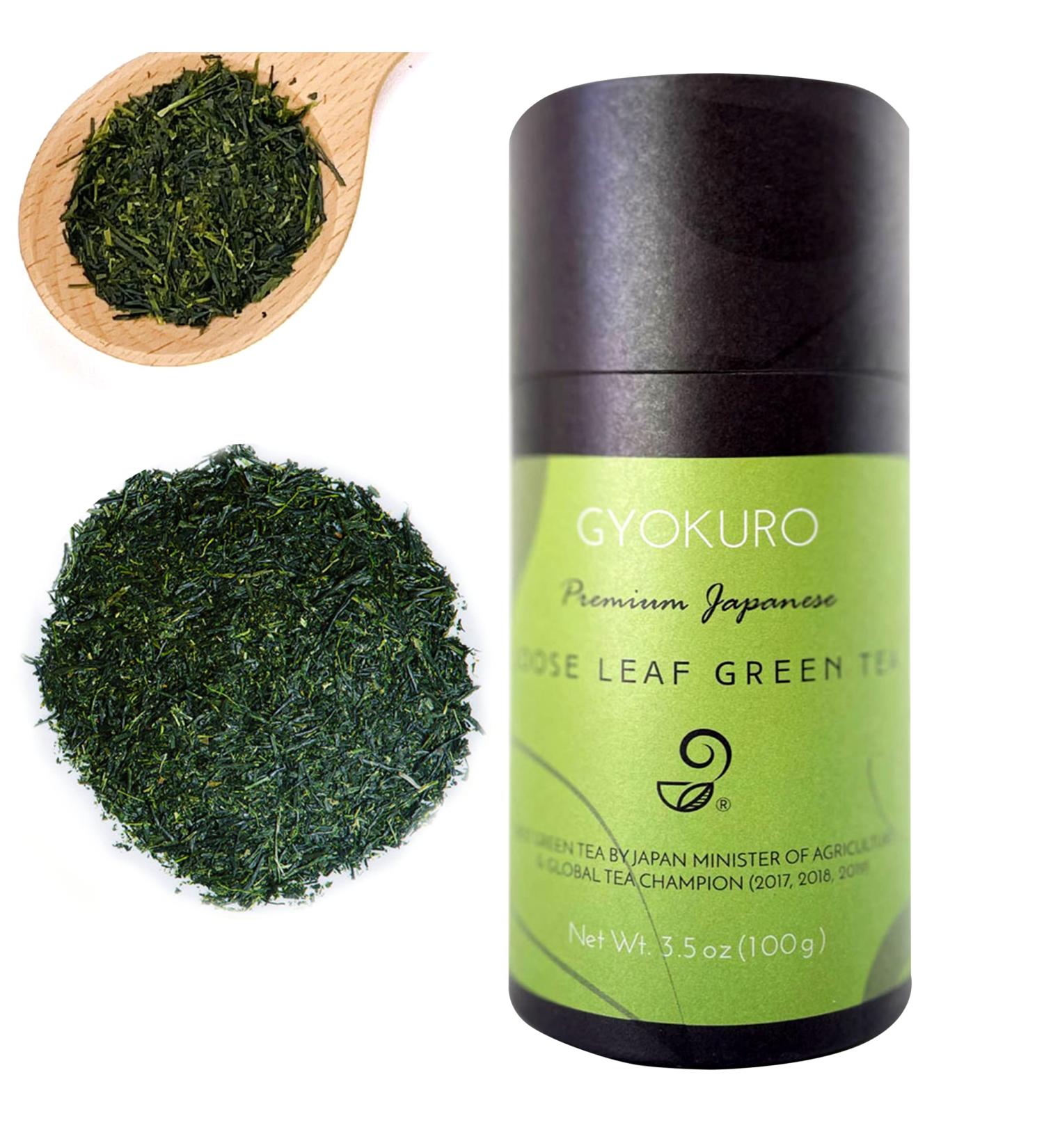 Gyokuro Green Tea Japanese Green Tea Loose Leaf Yabukita High Caffeine Loose Leaf Tea Antioxidant-Rich Green Tea Loose Leaf Vegan and All-Natural Loose Leaf 3.5oz - Buy Online on GoSupps.com