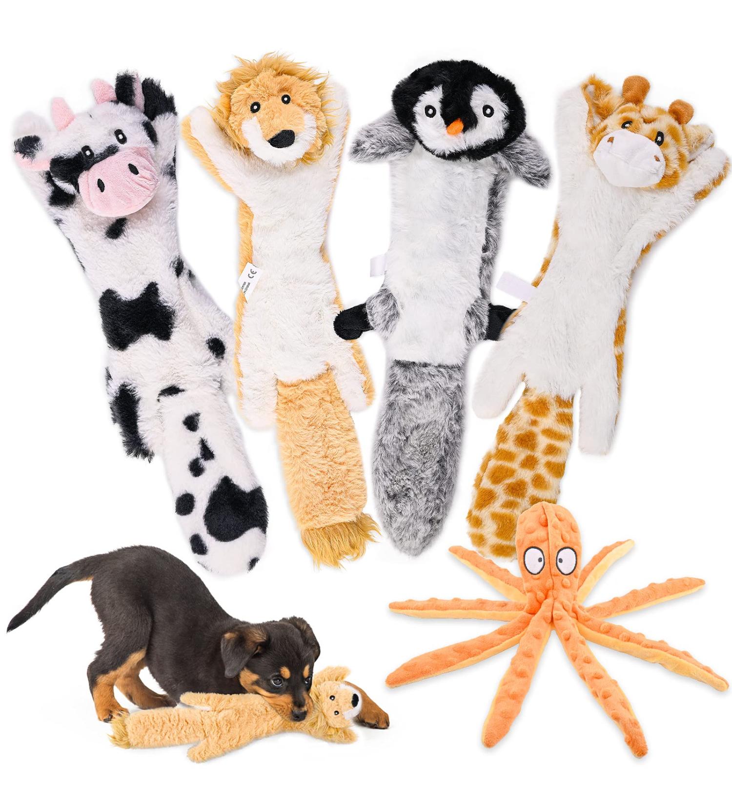 Shop Citamama Squeaky Dog Toy Set - 5 Plush Interactive Training Toys for Small to Medium Dogs | No Fill Eco-Friendly Pet Gear - Buy Online on GoSupps.com