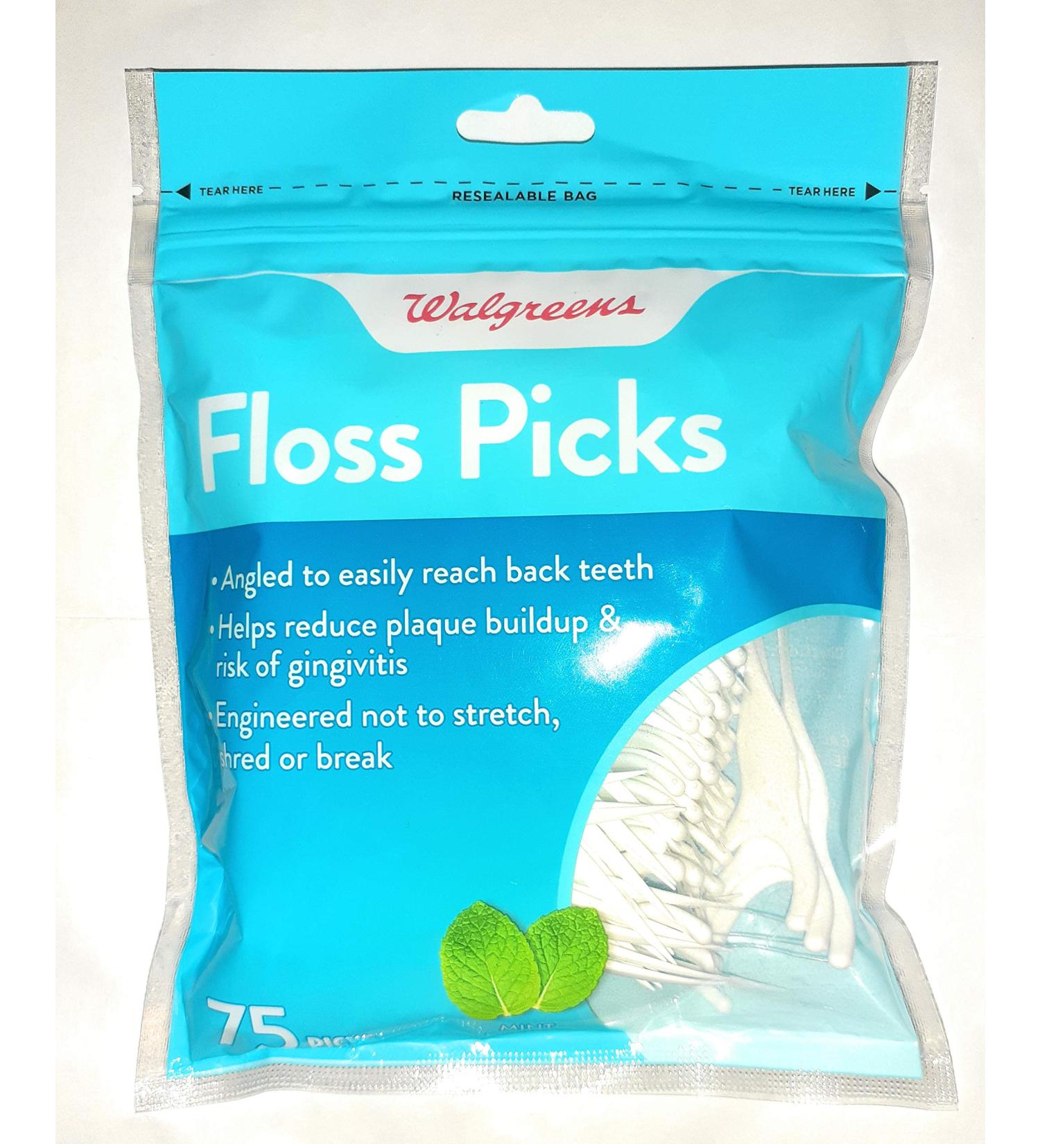 Floss Picks Angled Mint 75.0 ea