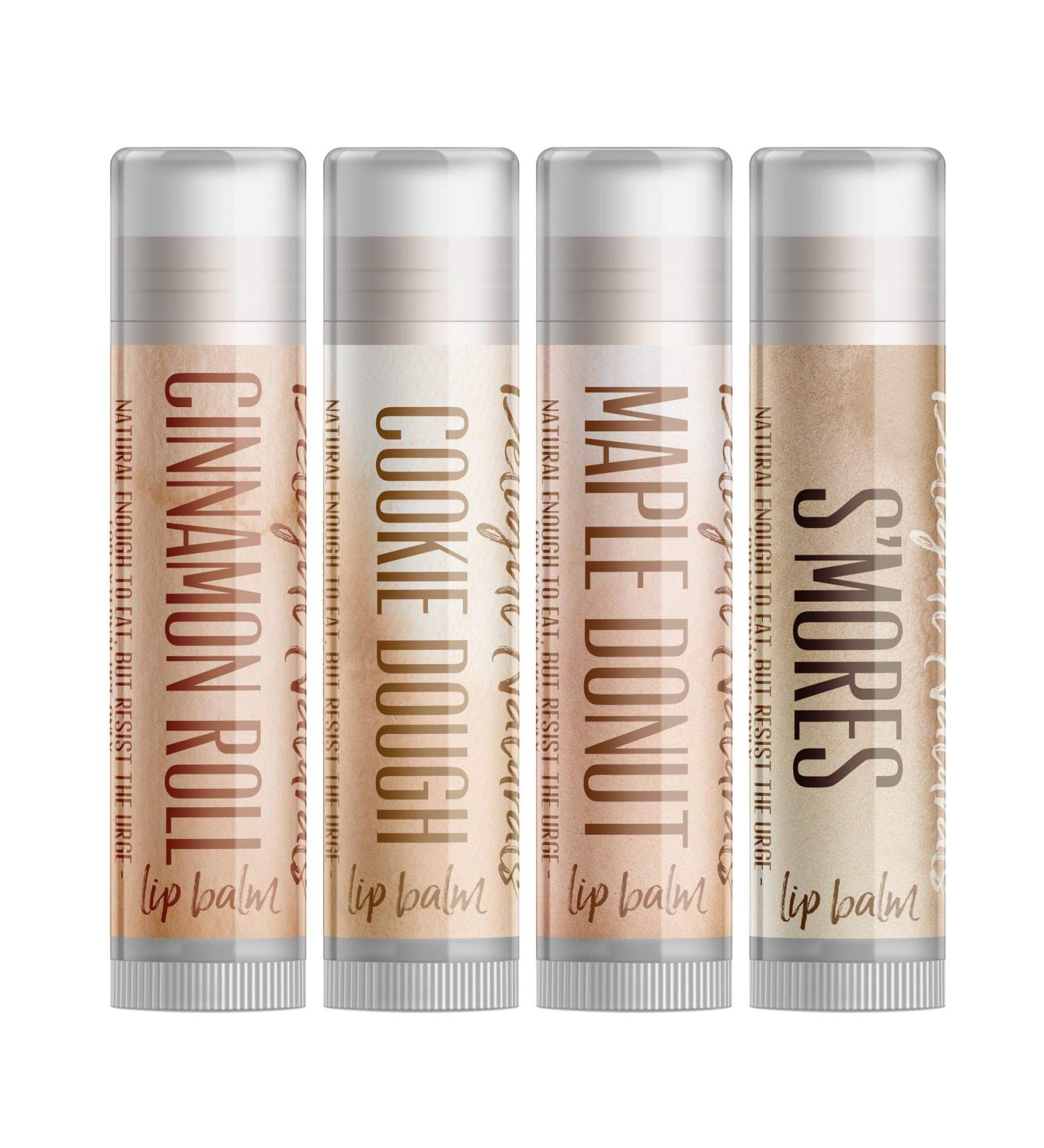Awfully Sweet Lip Balm Gift Set | Cinnamon Roll Cookie Dough Maple Donut & S'Mores | Perfect Gift for Lip Care Lovers | International Shipping Available - Buy Online on GoSupps.com