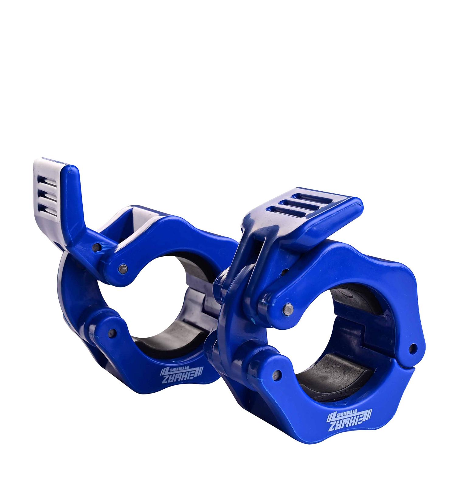 Eihwaz Fitness Dumbbell Lock - 50mm/30mm Olympic Bar Clamp Safe Snap Lock & Quick Lock Spring Locks - Durable Blue Dumbbell Bar Closure - Buy Online on GoSupps.com