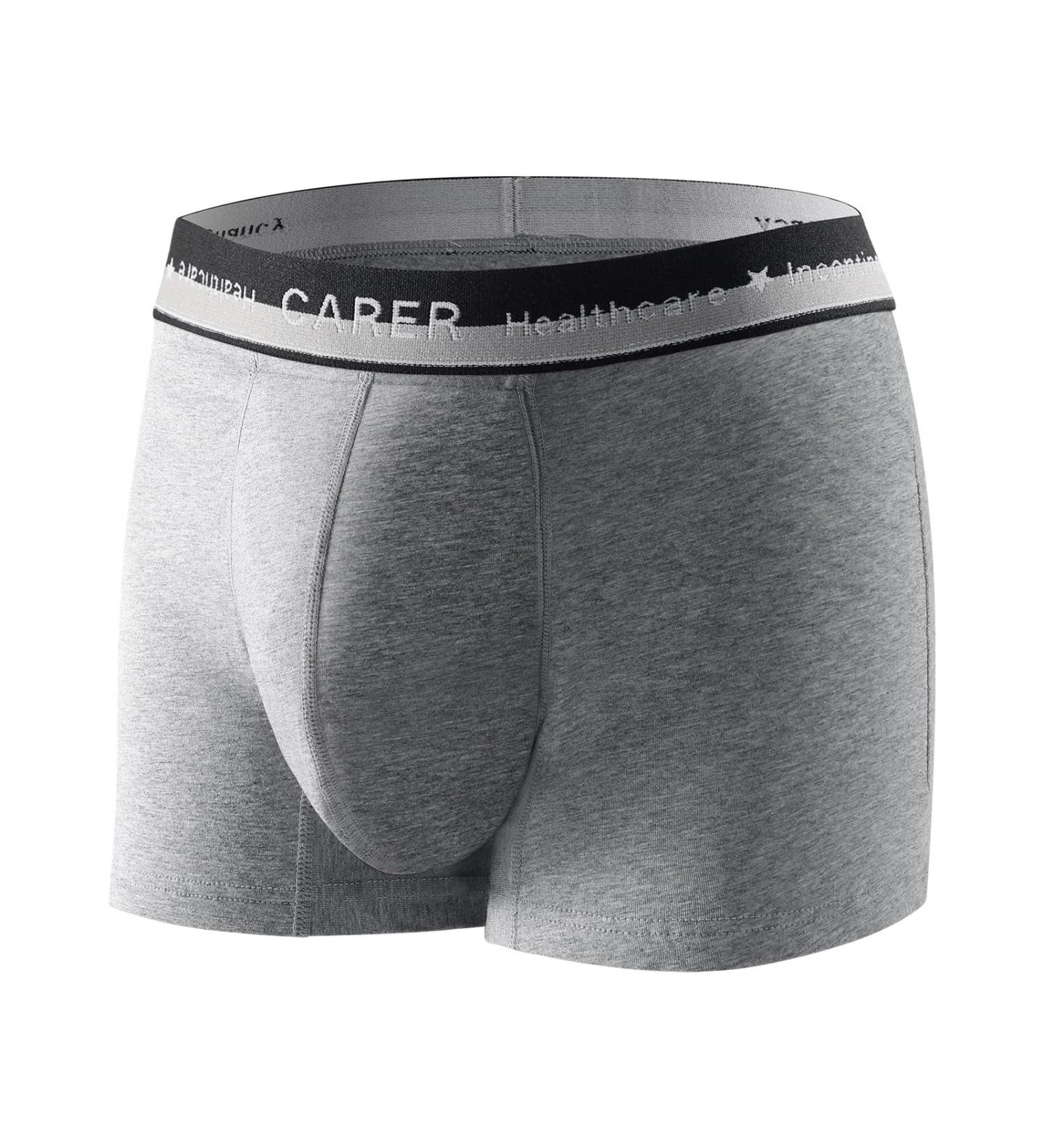 Men's Incontinence Pants - Soft Comfortable Washable Boxers with 80ml Absorption - XXL Gray - Buy Online on GoSupps.com