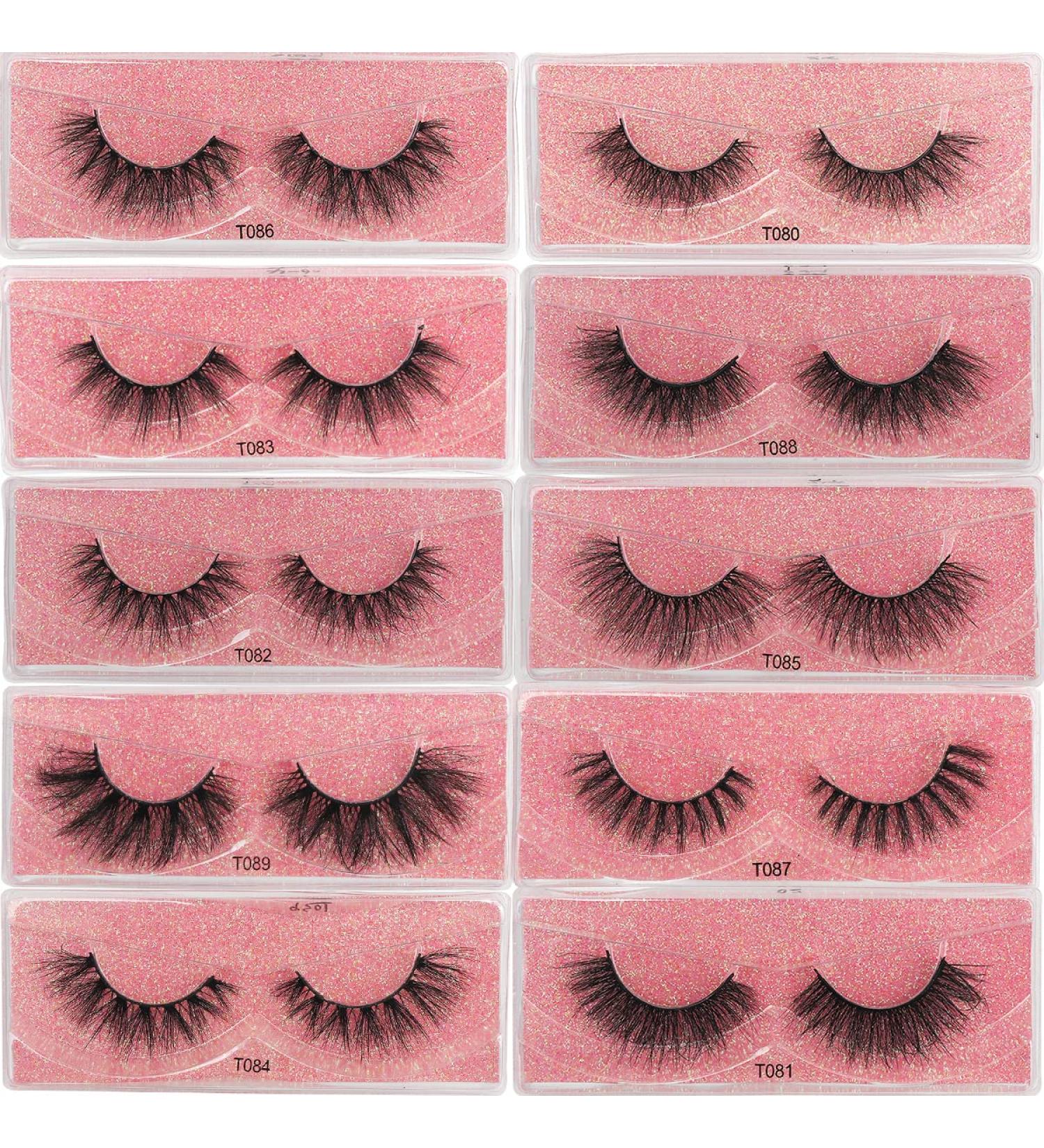 Dedbol 10 Pairs of 6D Artificial Fluffy Natural Mink Dramatic False Eyelashes - Style 4 - Buy Online on GoSupps.com