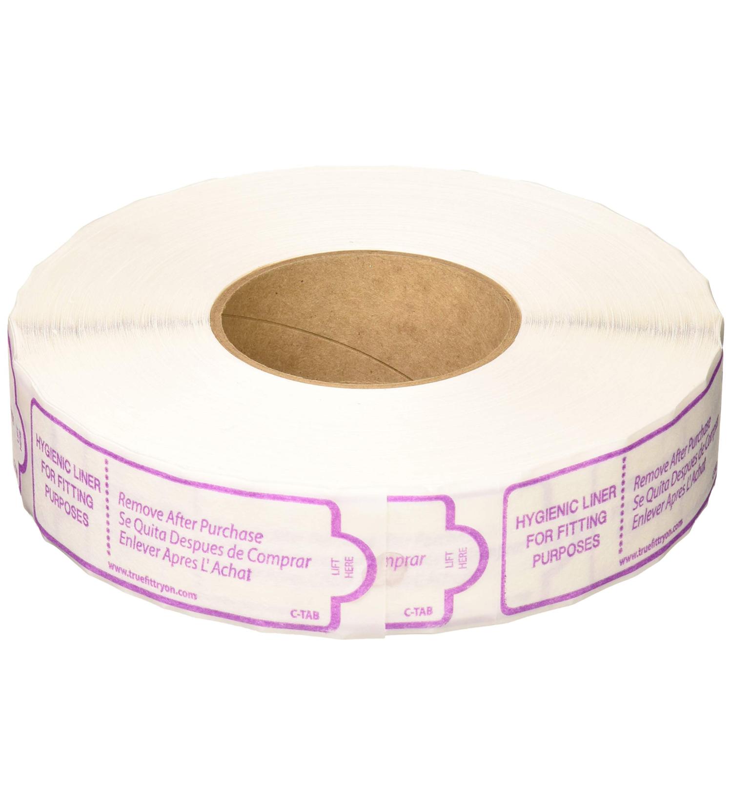 Girl's Tab Cut Hygienic Liner for Trying on Swimsuit - Hygienic Liner for Girl's Swimwear - 1 roll of 1 000 C-TAB True Fit Try On