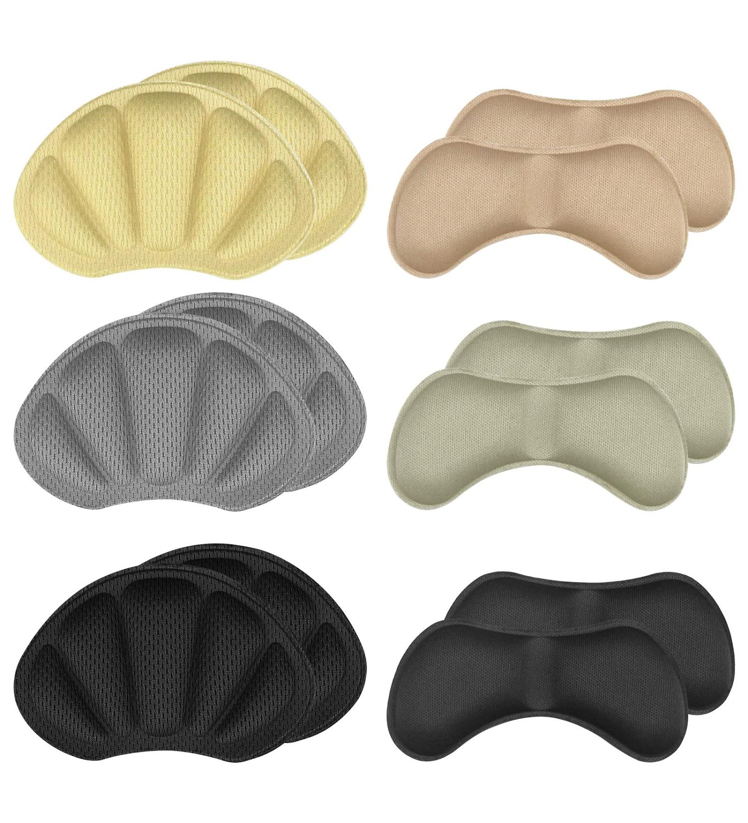 6 Pairs Heel Cushions for Loose Shoes - Anti-Slip Inserts Heel Holders & Protection in Schwarz & Grau - Buy Online on GoSupps.com
