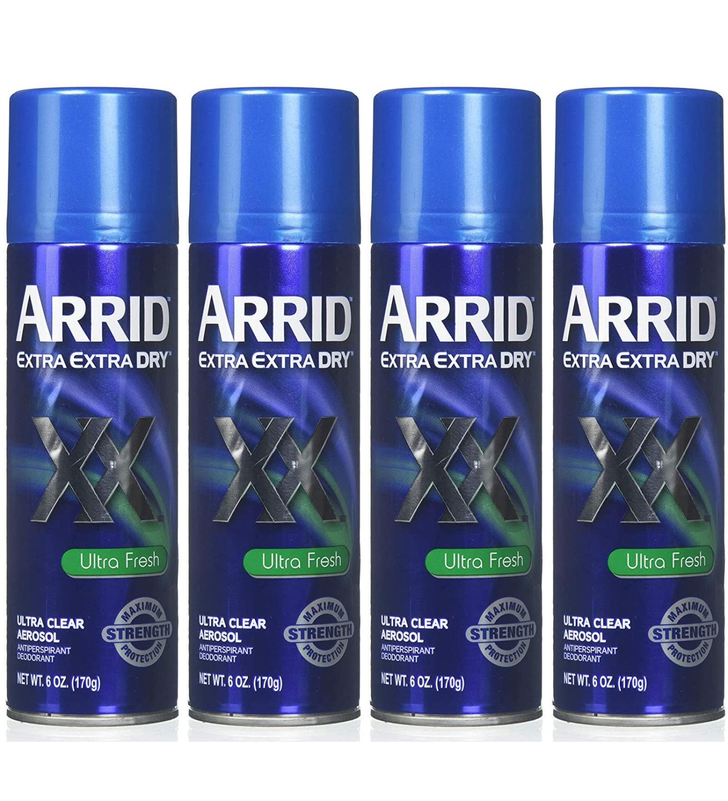 ARRID XX Ultra Clear Anti-Perspirant Deodorant Spray - Ultra Fresh 6oz (Pack of 4) - Buy Online on GoSupps.com