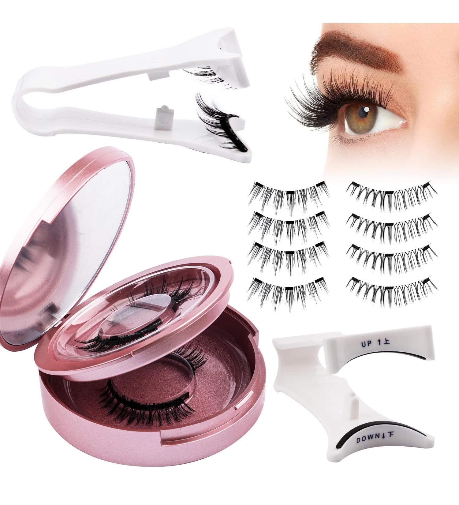 GEMERRY 2 Pair Magnetic Eyelashes Natural Look No Glue or Eyeliner Needed Magnetic Eyelashes without Eyeliner Magnetic Lashes Natural Look Reusable Magnetic Eyelashes with Applicator(806+H3) A02-2 Pair - Buy Online on GoSupps.com