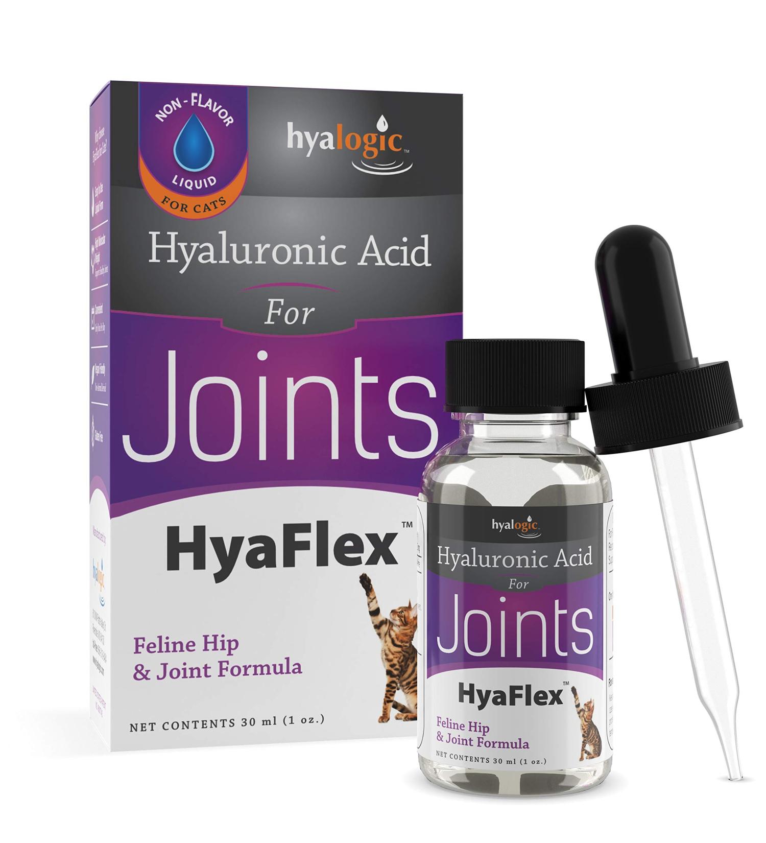 Buy Hyalogic HyaFlex for Cats - 1 oz Oral Hyaluronic Acid (HA) Supplement - Buy Online on GoSupps.com