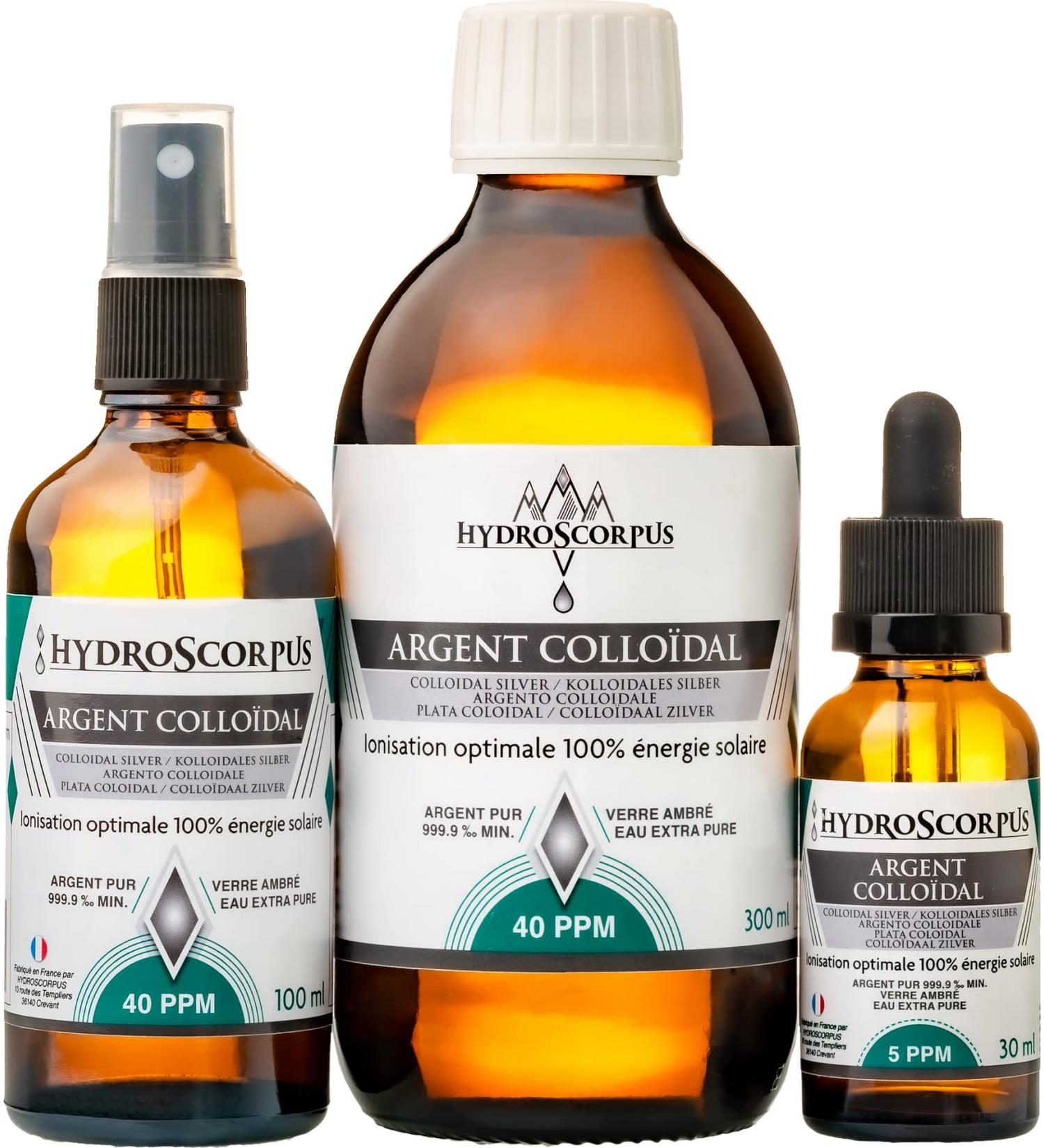 Colloidal Silver 40PPM and 5PPM GLASS BOTTLES Made in FRANCE 100% Natural Trace Element Bio Available 100% Ionization - Buy Online on GoSupps.com